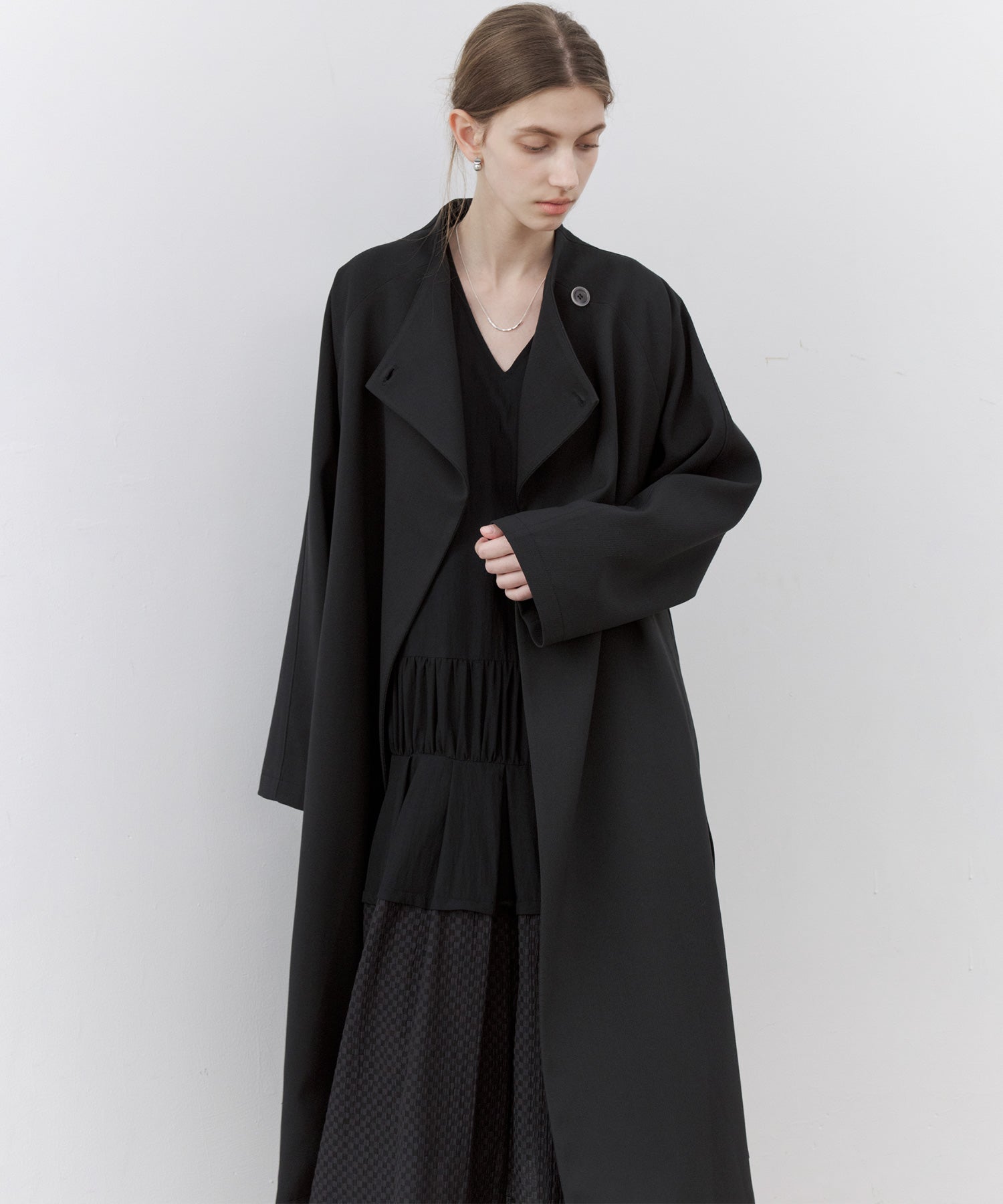 Contrast Panel Tie Detail Dress