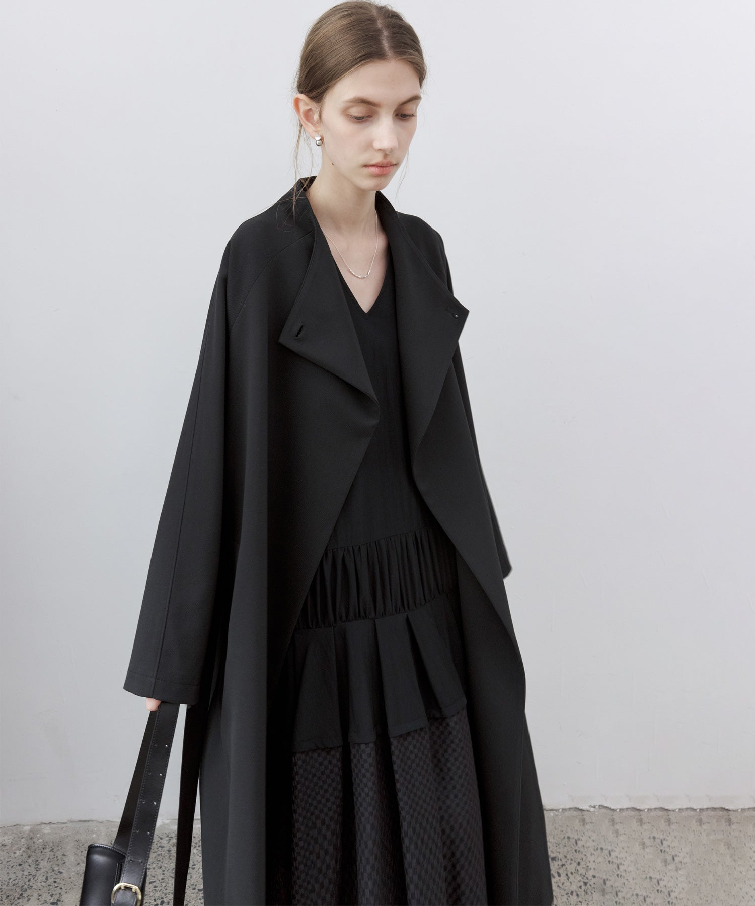 Contrast Panel Tie Detail Dress