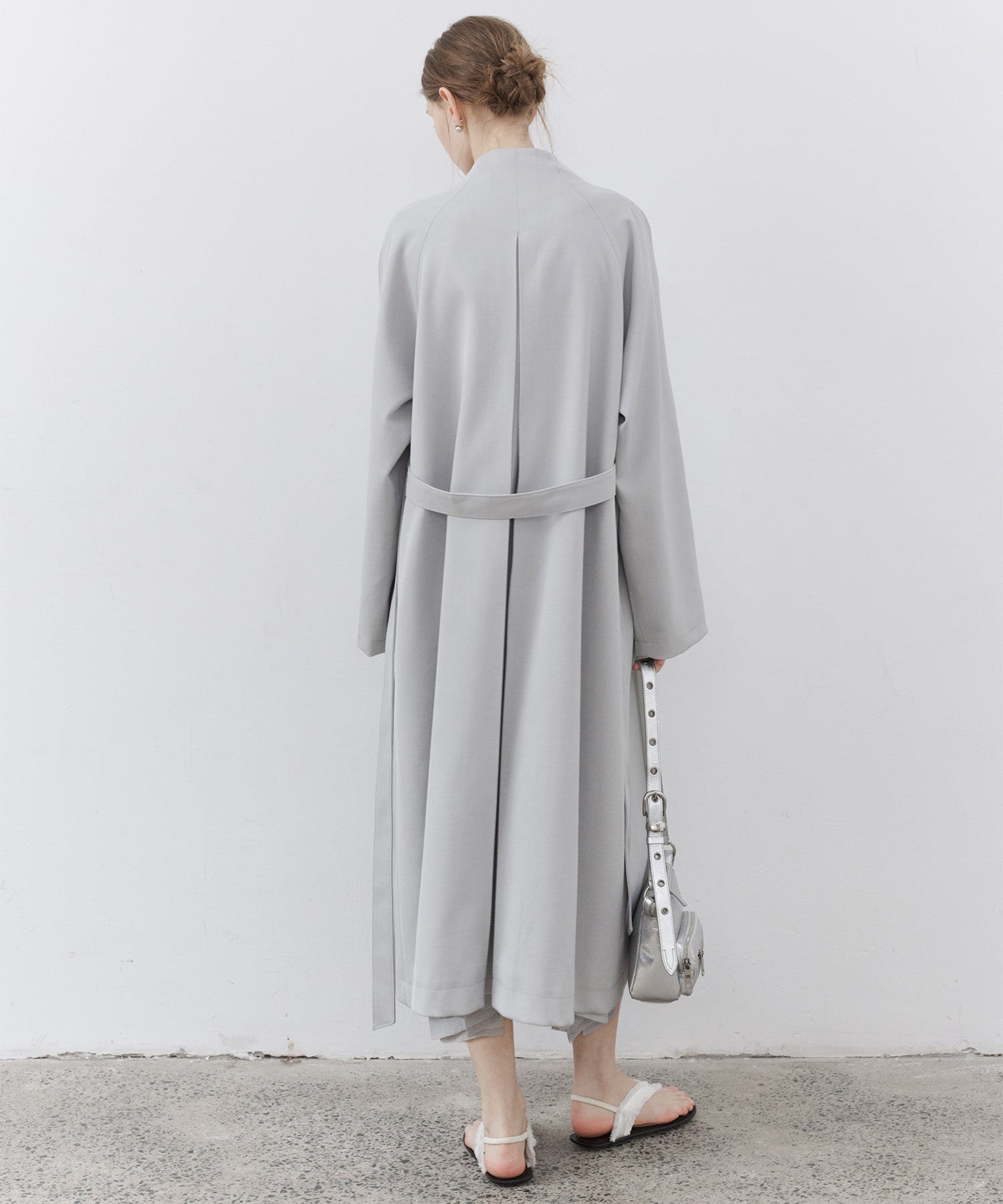 Drape Neck Oversized Trench Coat