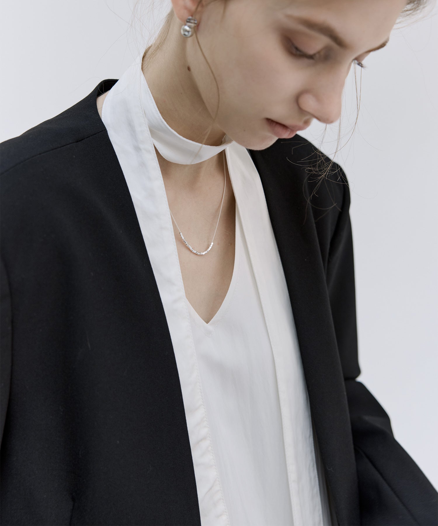 Contrast Panel Tie Detail Dress