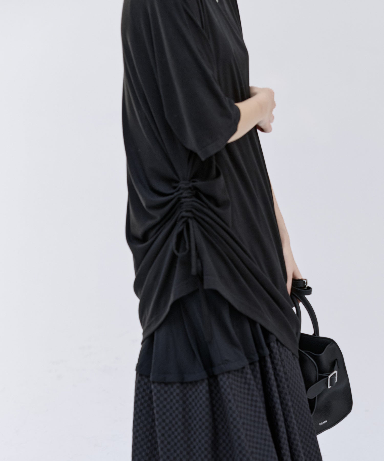 Double-Layer Loose Silhouette T-Shirt Dress