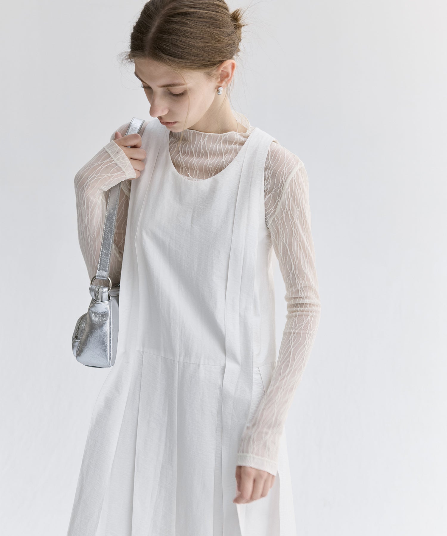 Jacquard Sheer Boat Neck Top