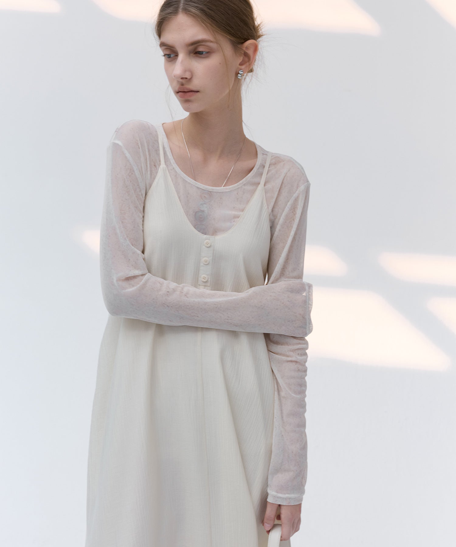 Essential Translucent Mesh Printed Top