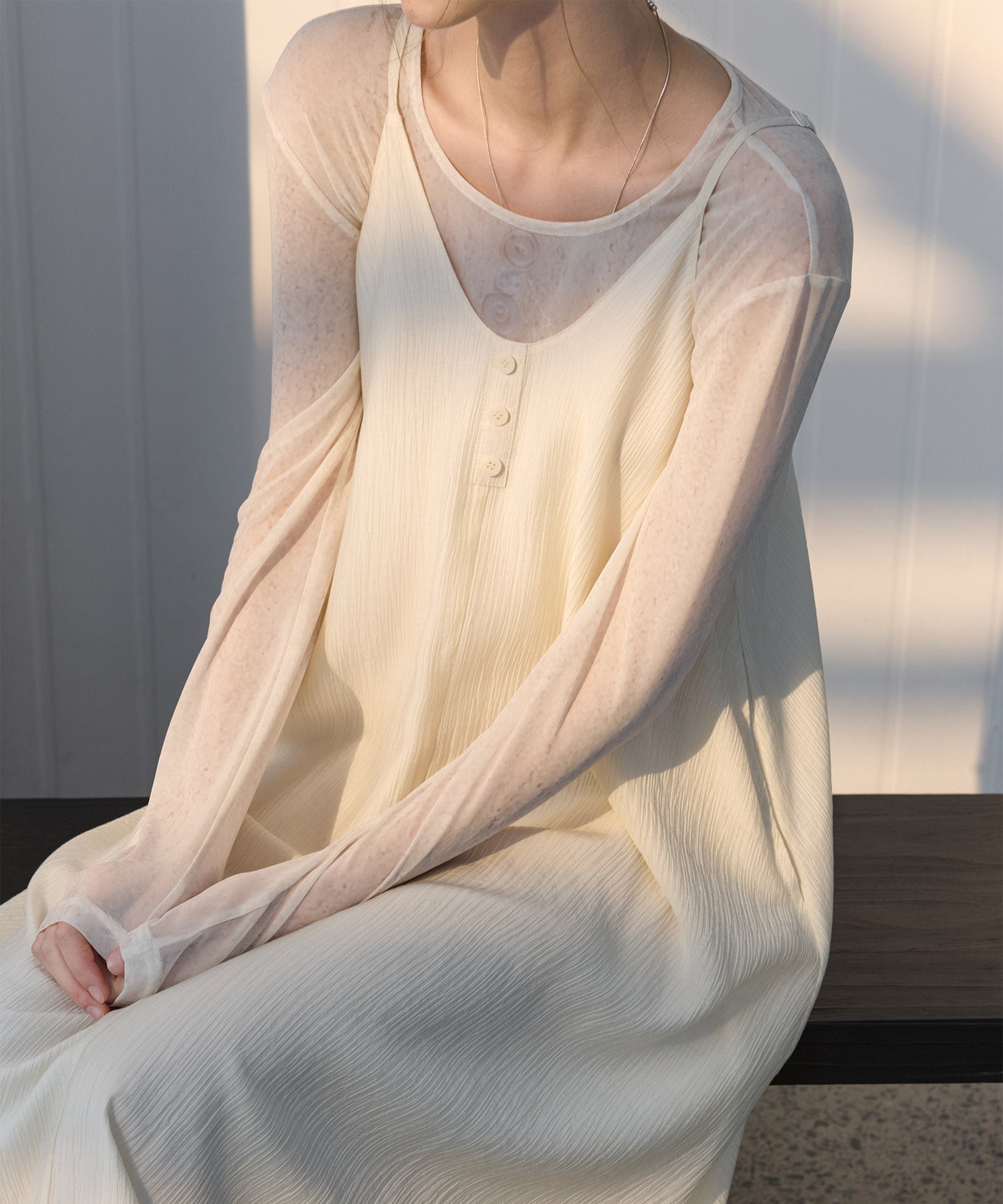 Essential Translucent Mesh Printed Top