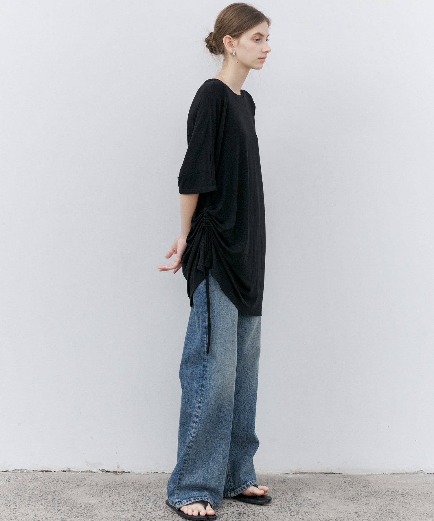 Double-Layer Loose Silhouette T-Shirt Dress