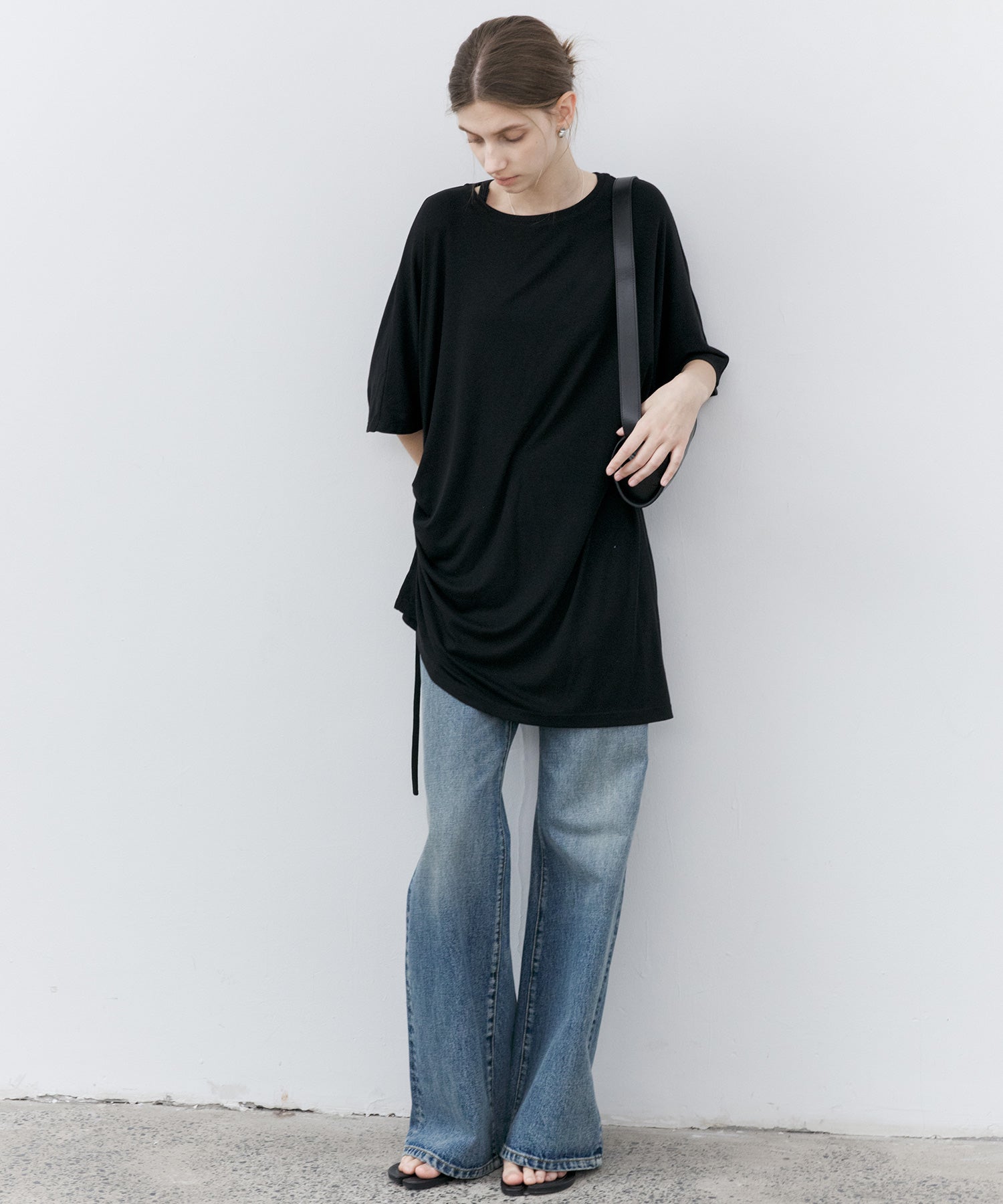 Double-Layer Loose Silhouette T-Shirt Dress