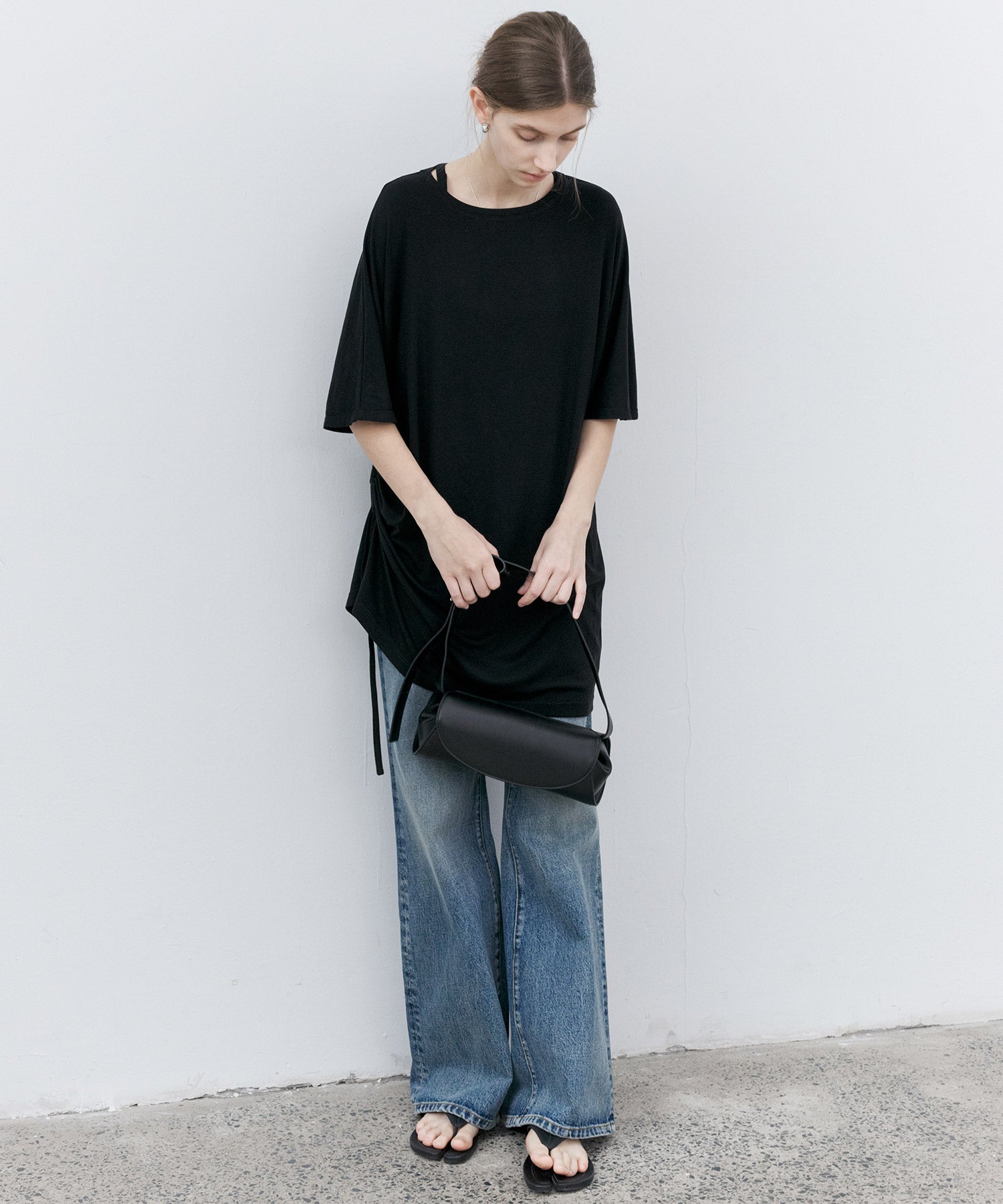 Double-Layer Loose Silhouette T-Shirt Dress