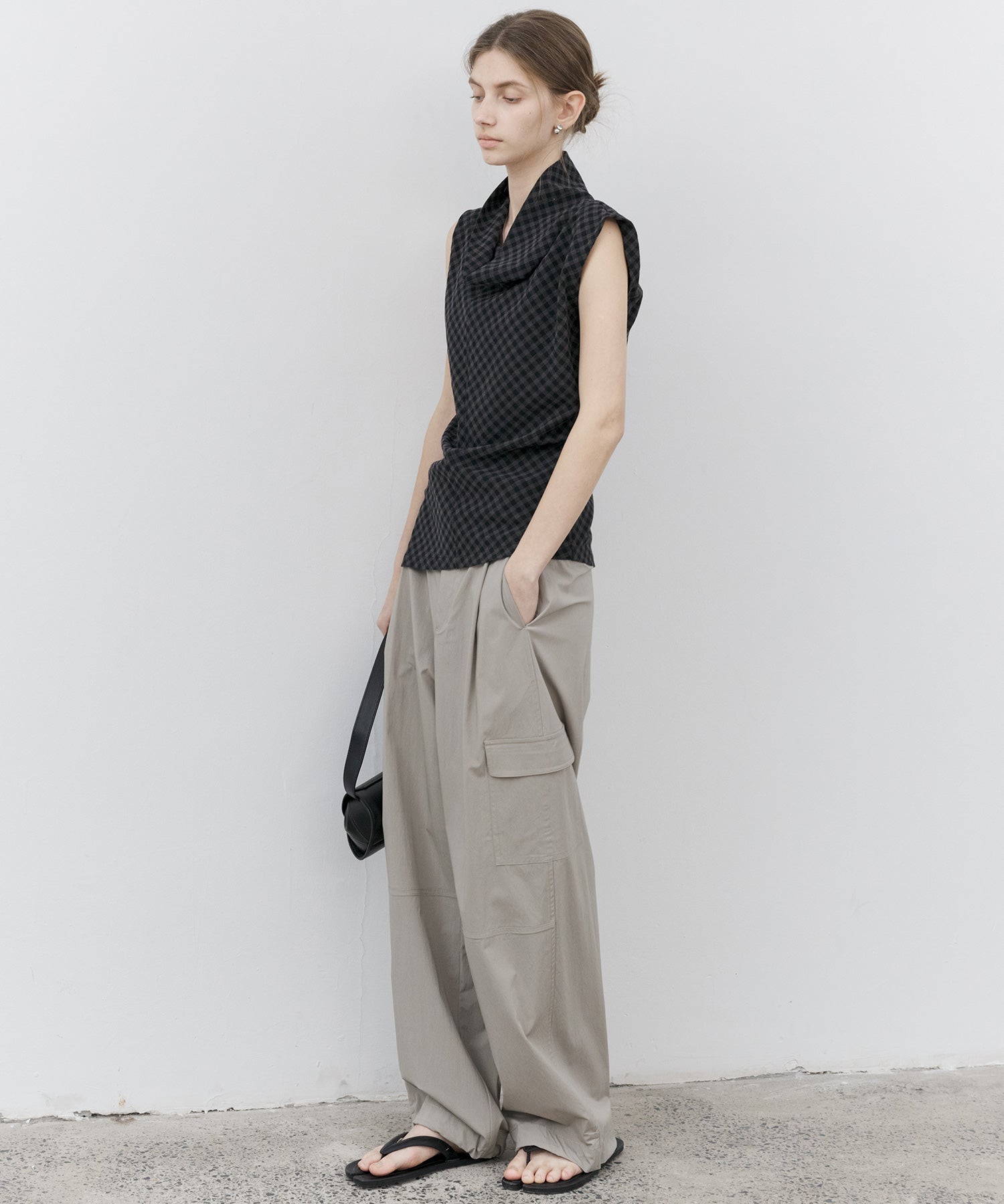 Asymmetrical Hem Drape Top