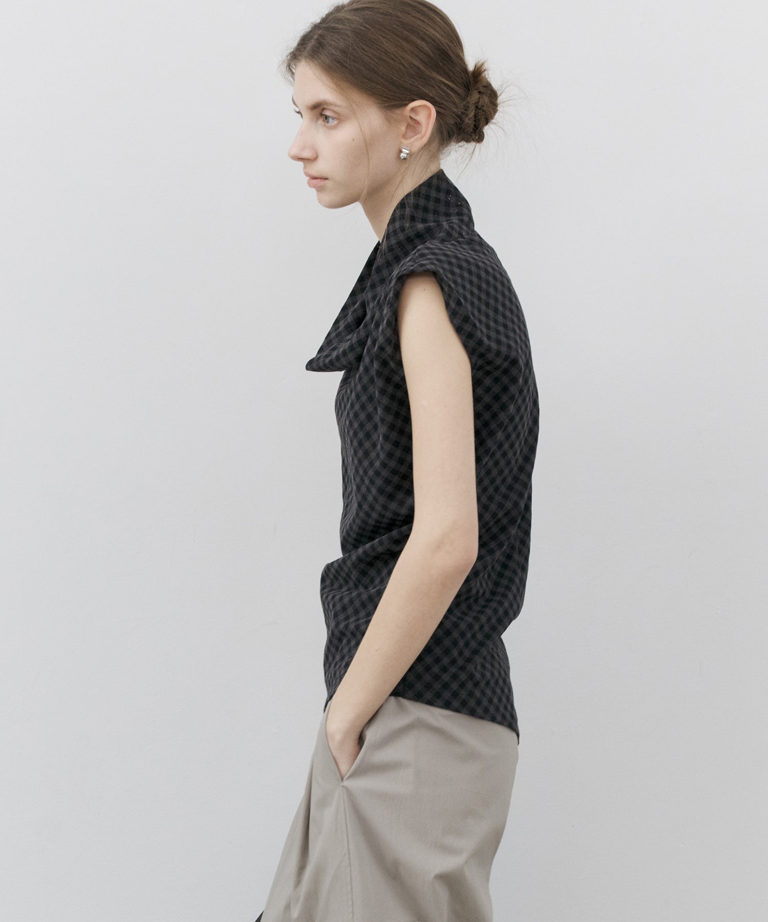 Asymmetrical Hem Drape Top