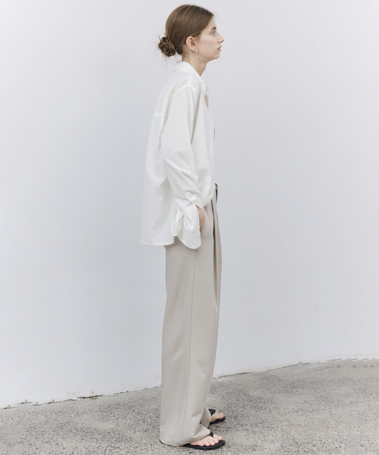 Basic Drape Tailored Straight Slacks