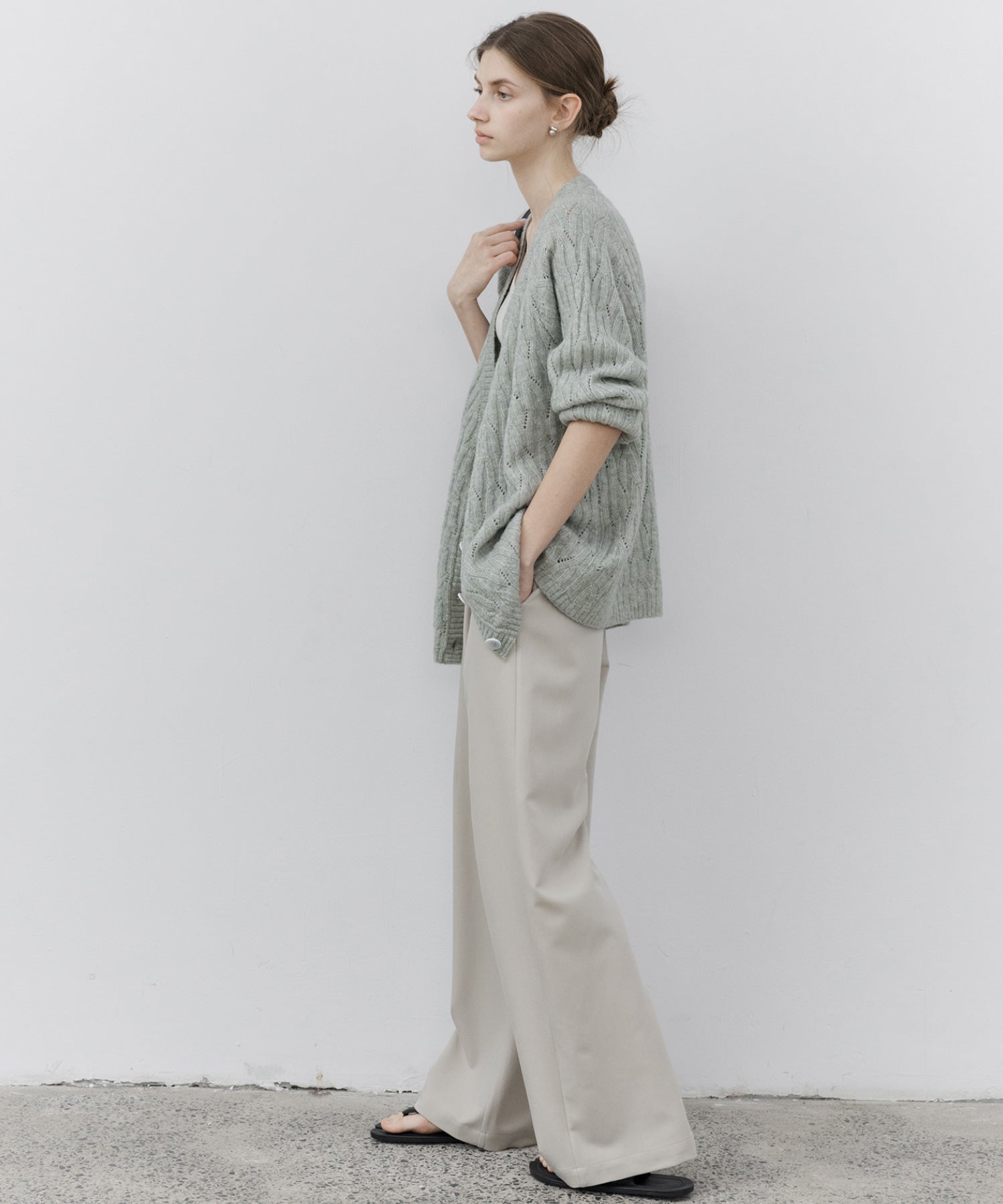 Basic Drape Tailored Straight Slacks