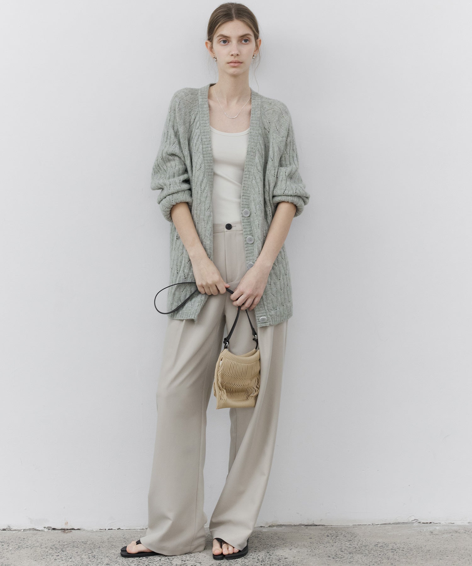 Basic Drape Tailored Straight Slacks