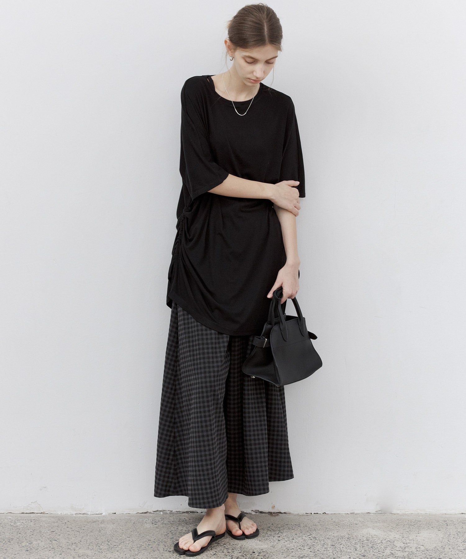 Double-Layer Loose Silhouette T-Shirt Dress