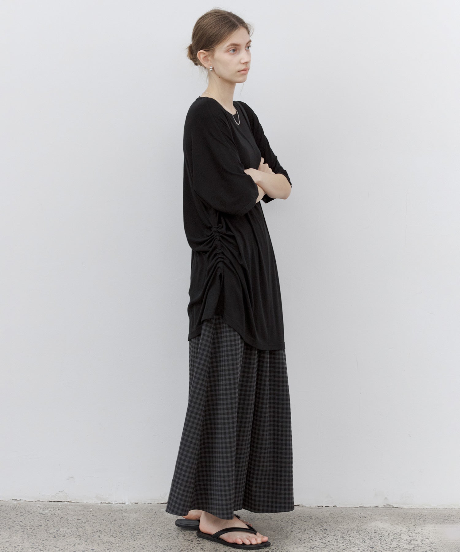 Double-Layer Loose Silhouette T-Shirt Dress