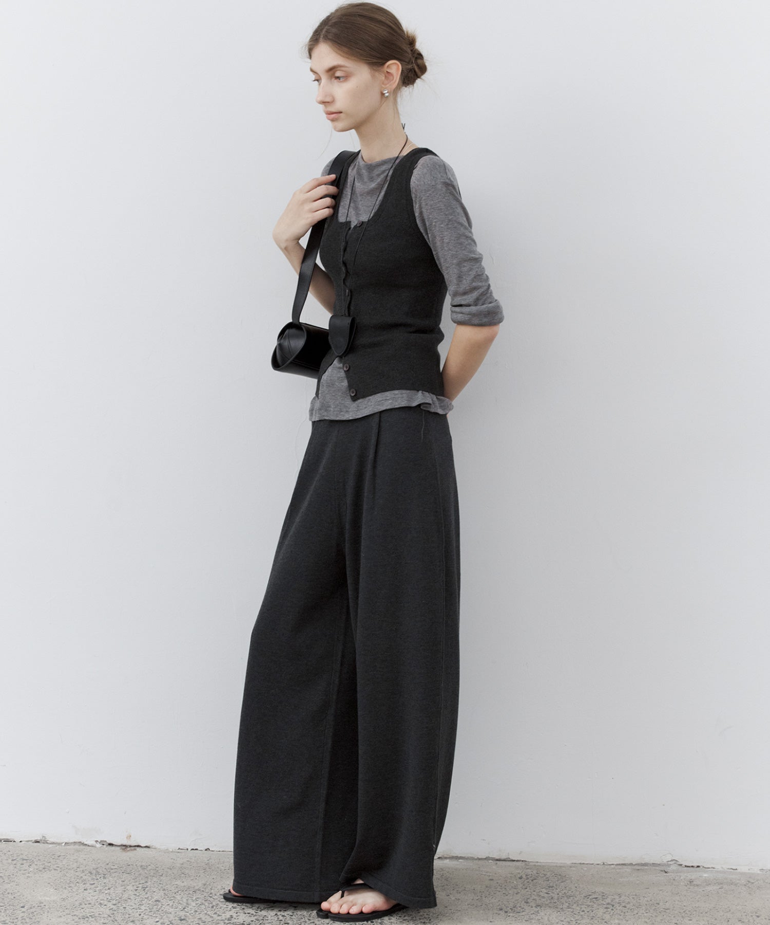 Basic Multi-Button Knit Vest