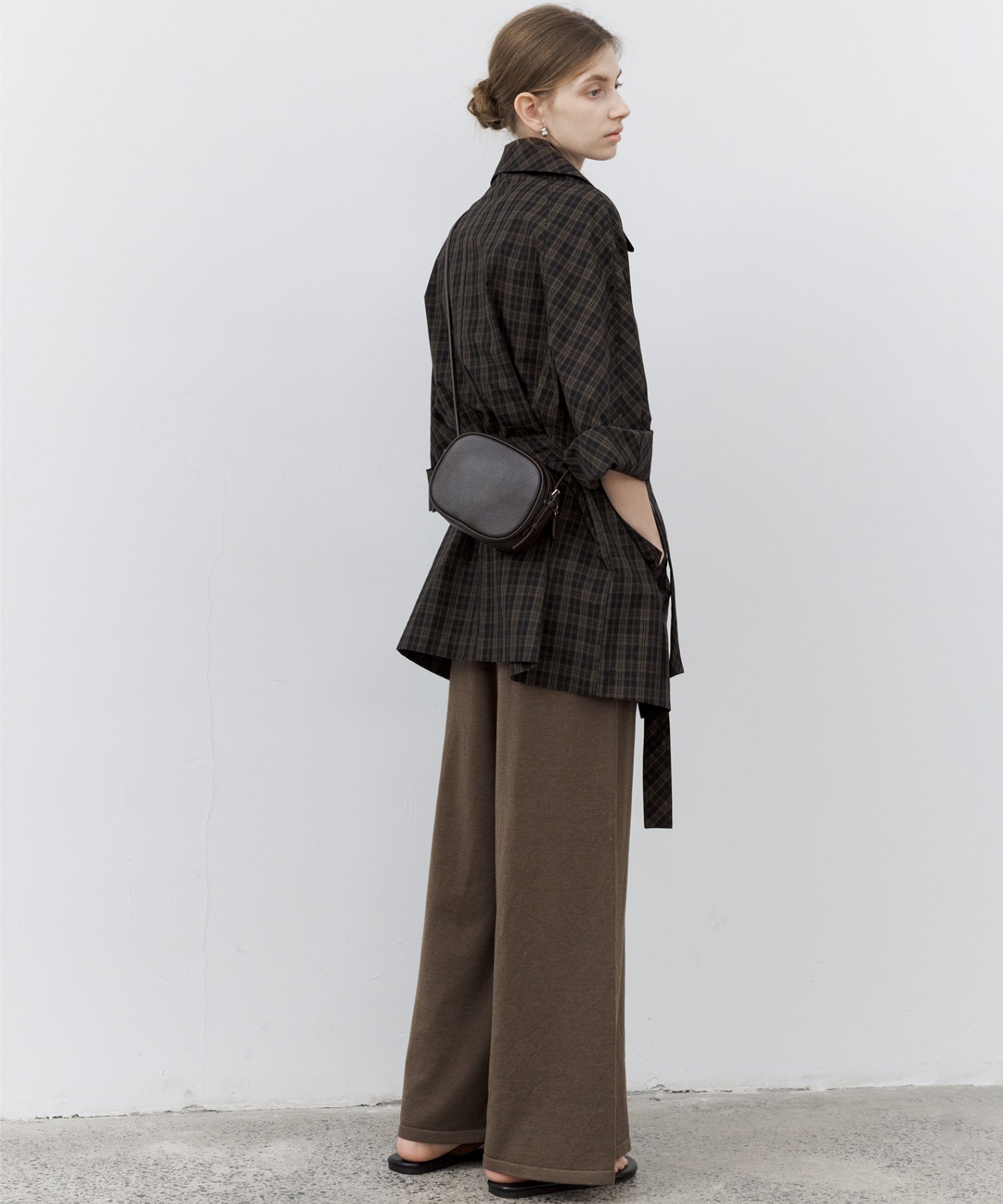 Waist Tuck Knit Wide-Leg Pants