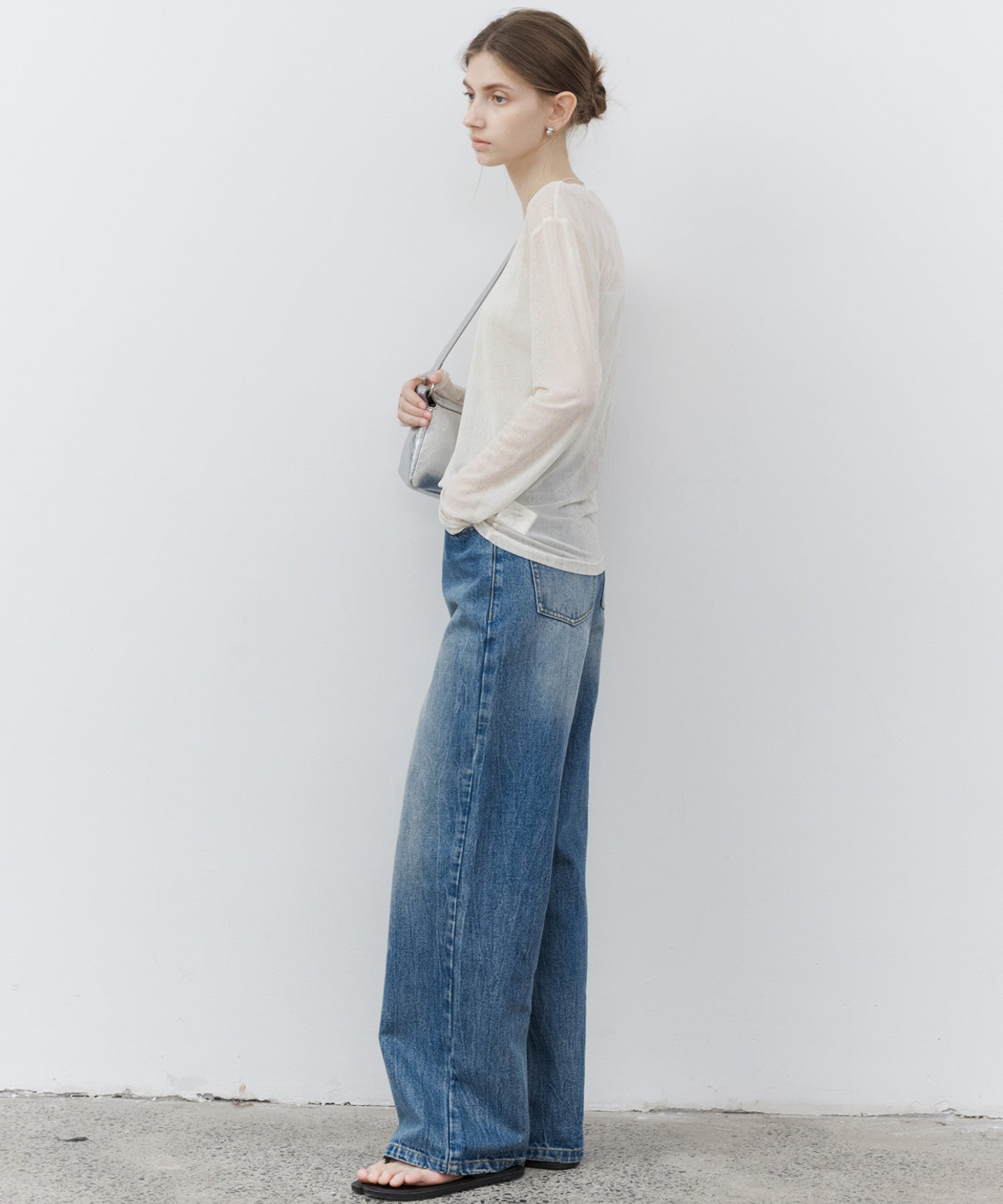 Essential Translucent Mesh Printed Top