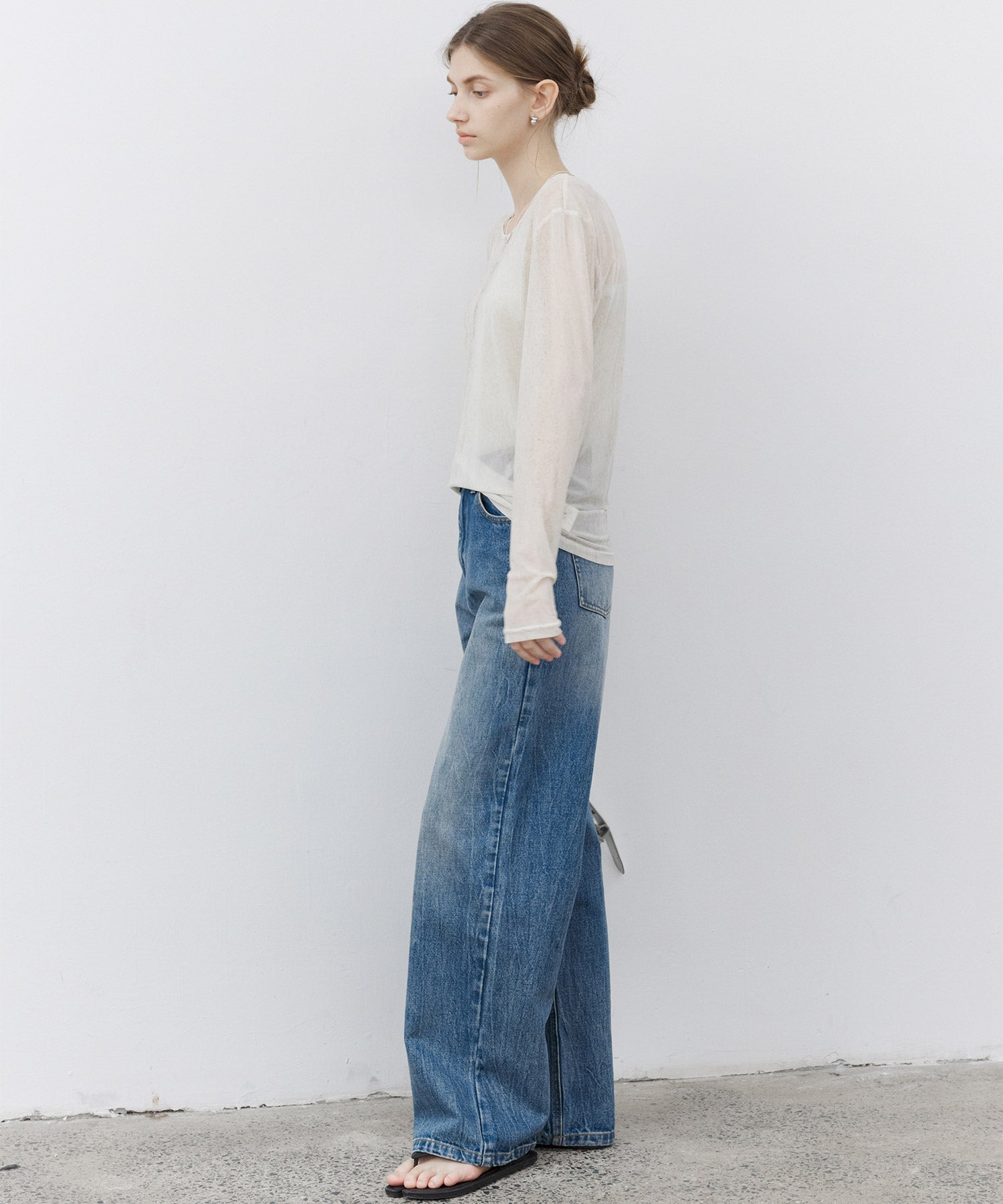 Essential Translucent Mesh Printed Top