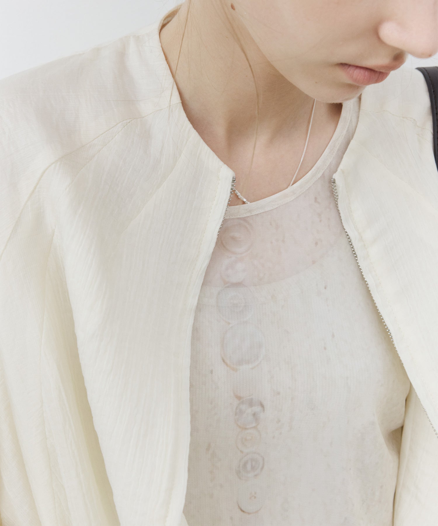 Essential Translucent Mesh Printed Top