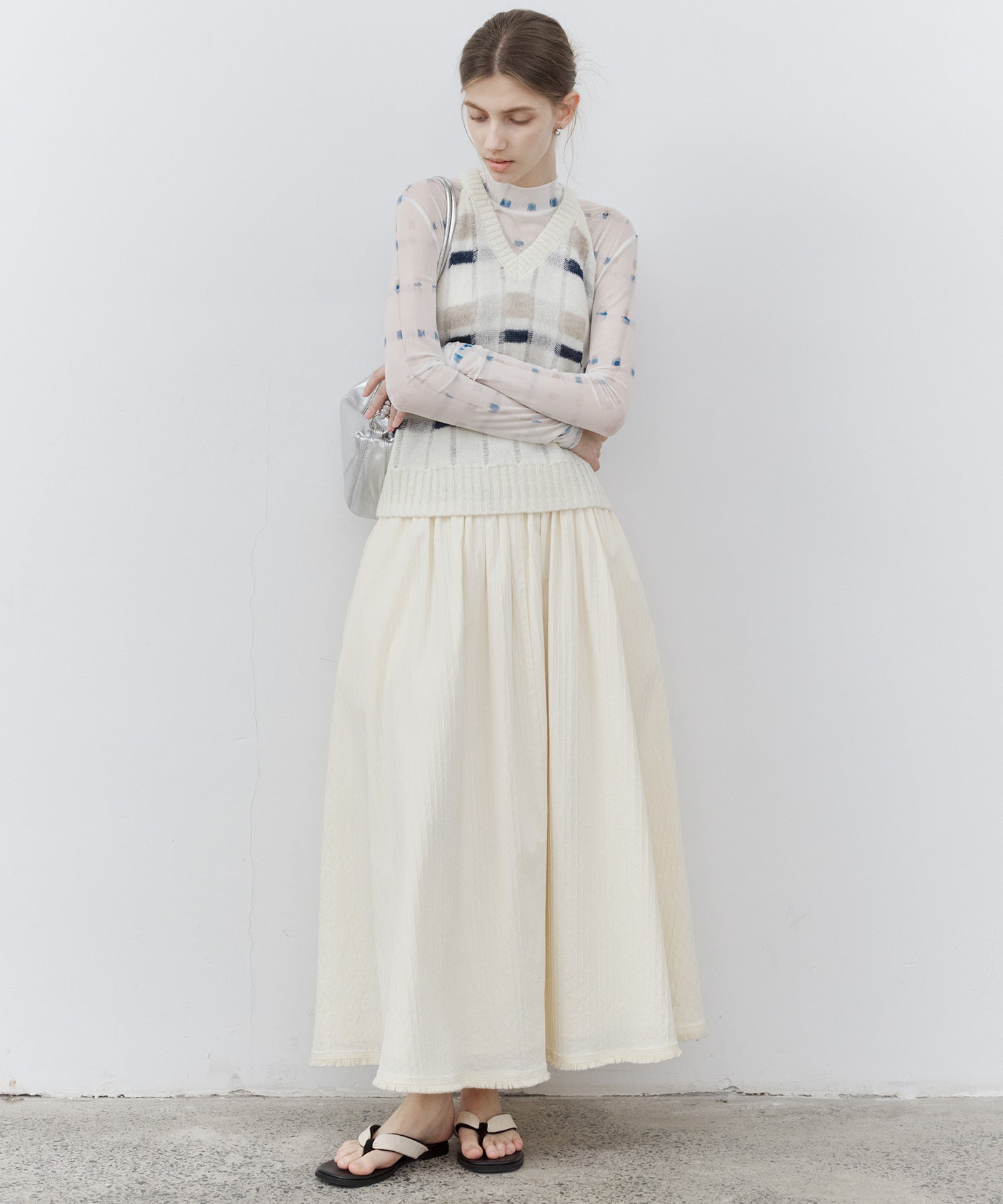 Art Print Sheer Top