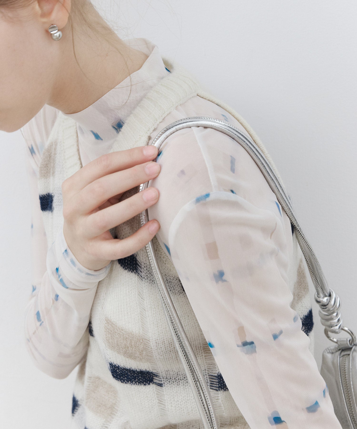 Art Print Sheer Top