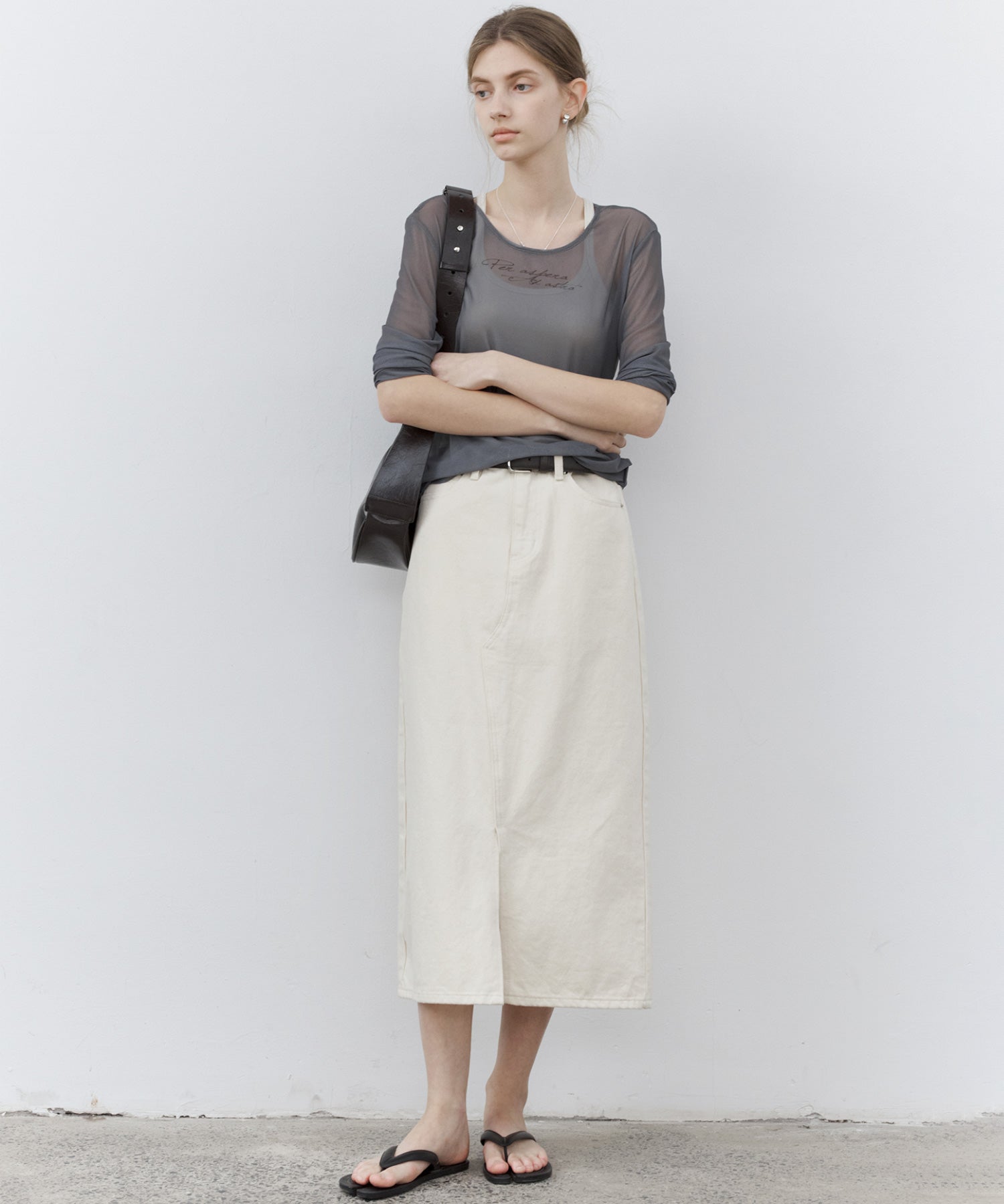 Essential Translucent Mesh Printed Top