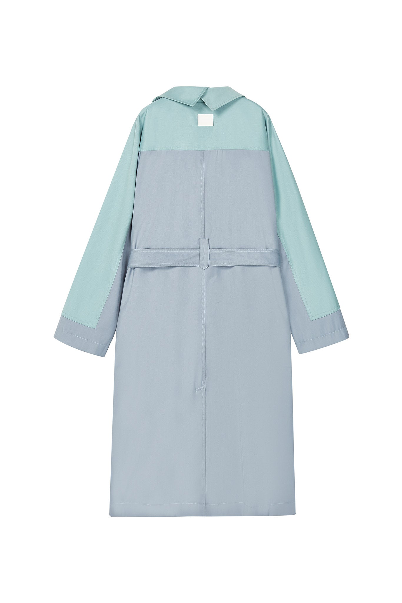 Oversized Bi-Color Raglan Sleeve Trench Coat
