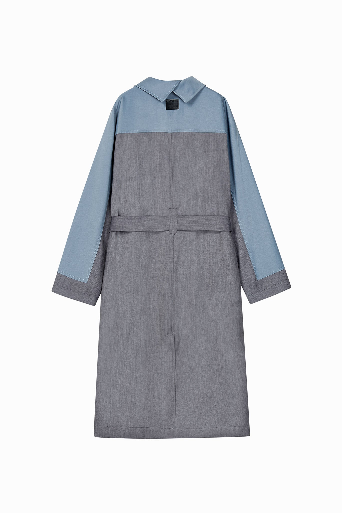 Oversized Bi-Color Raglan Sleeve Trench Coat