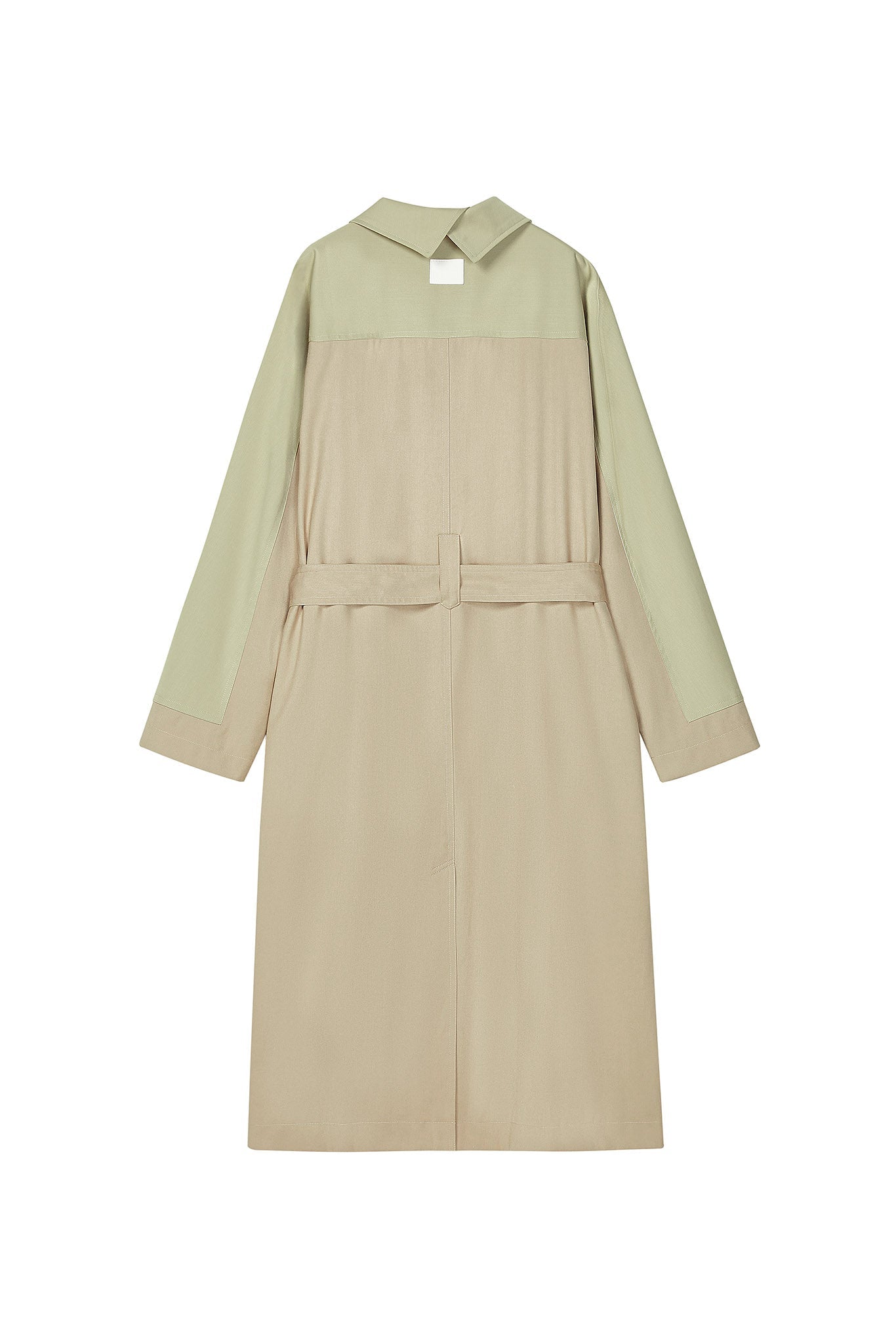 Oversized Bi-Color Raglan Sleeve Trench Coat