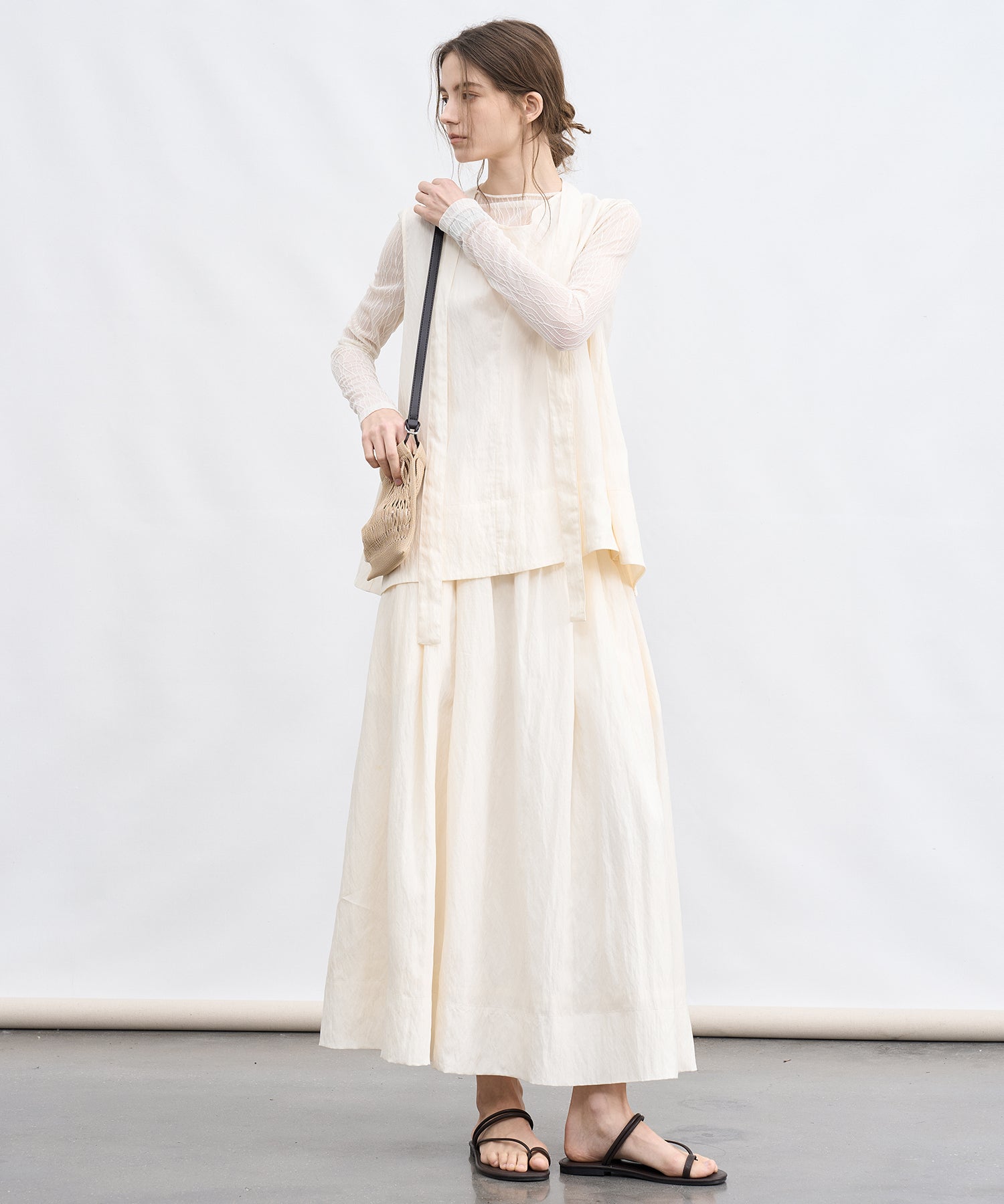 Flared Long Skirt