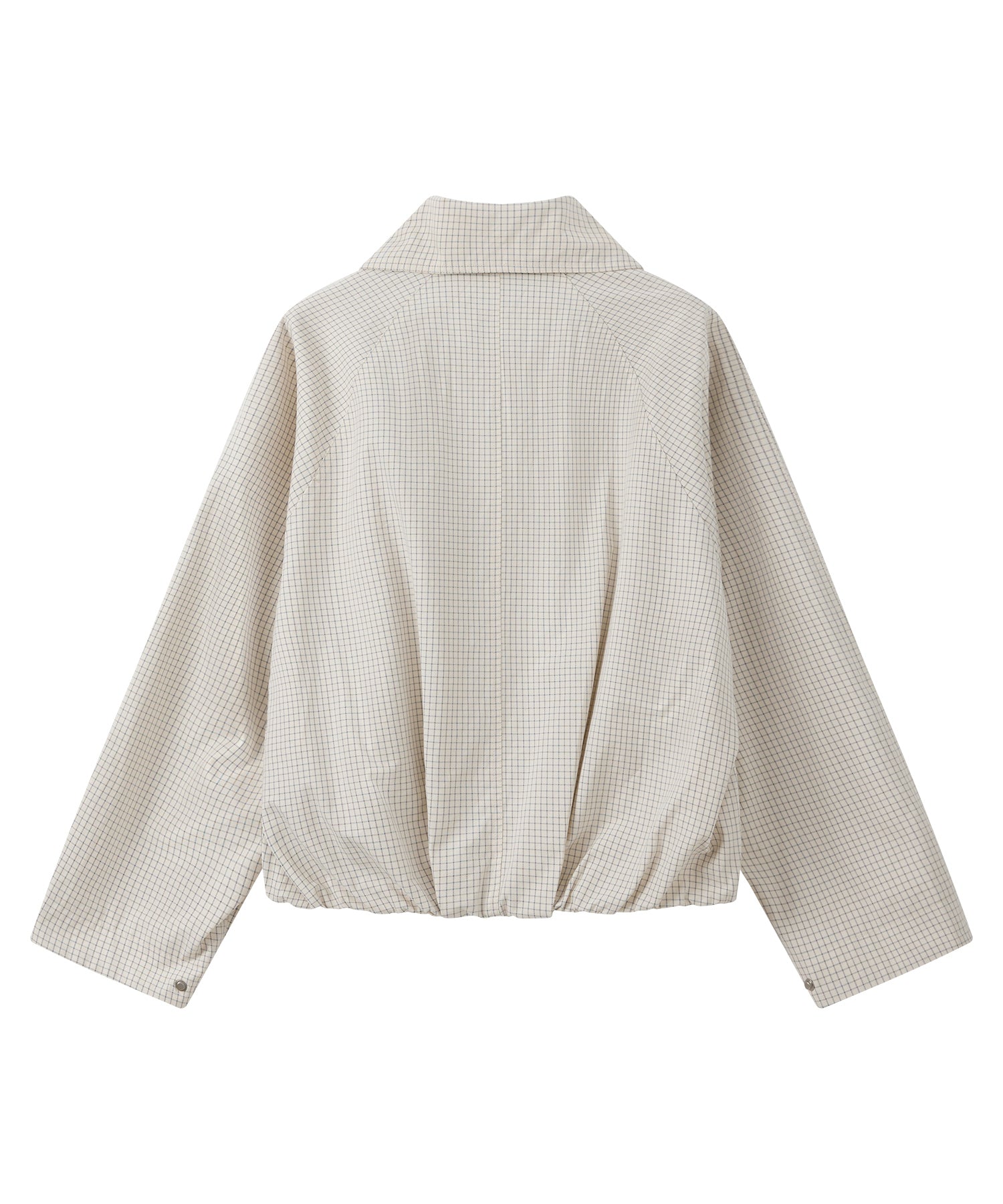 「2월 하순~3월 상순 출하」Double-Breasted Check Cropped Jacket