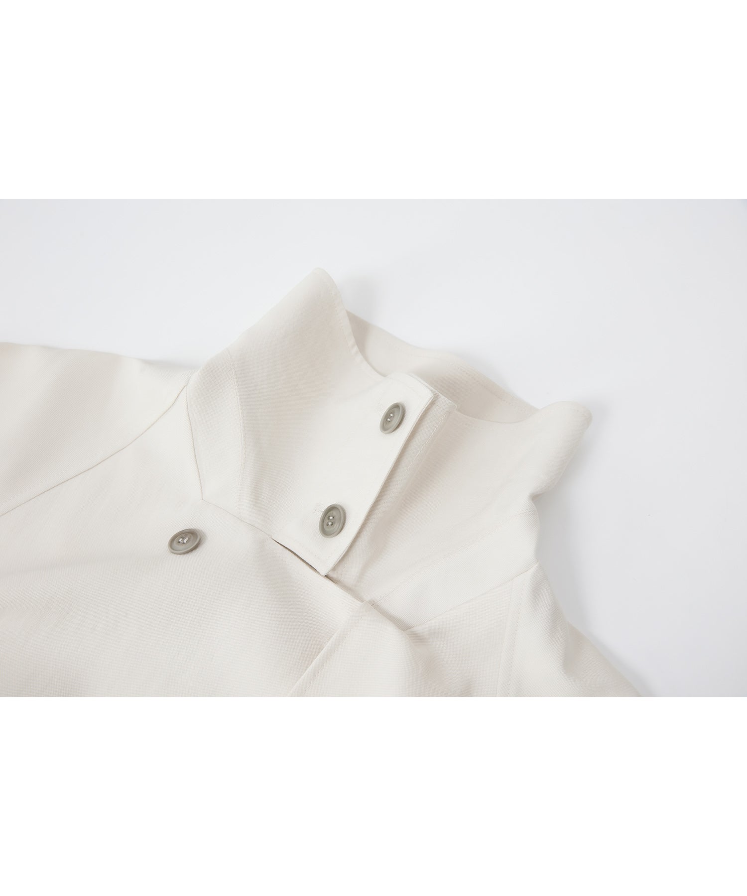 Stand Collar Belted Long Trench Coat