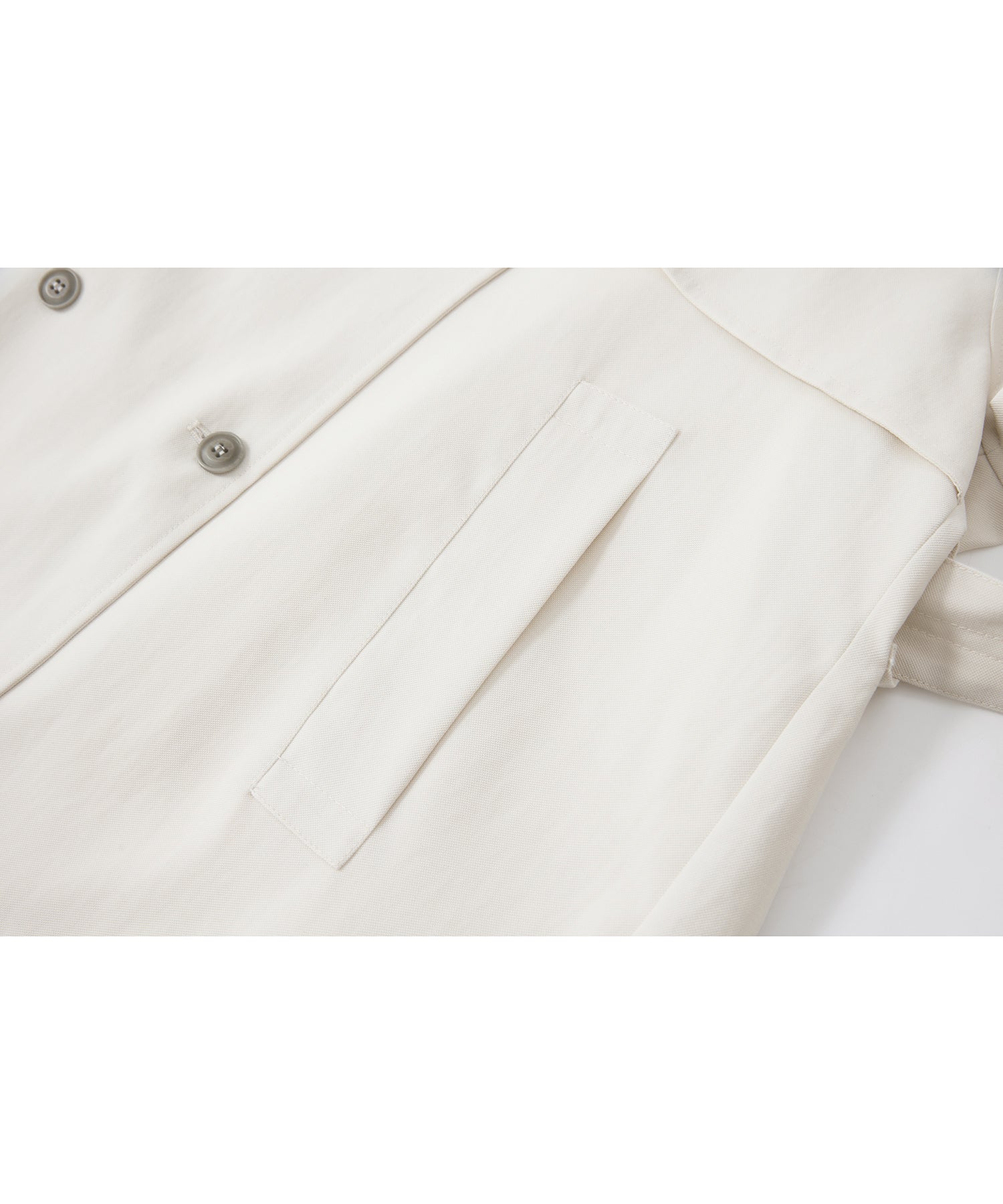 Stand Collar Belted Long Trench Coat