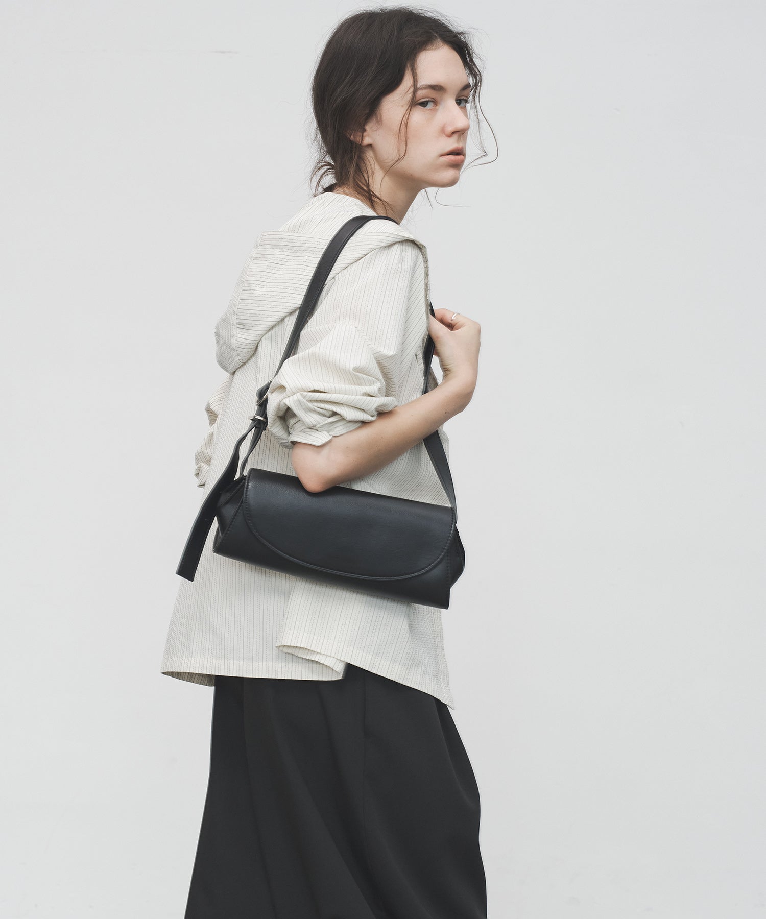 Striped Hooded Shirt Jacket – Drawstring & Relaxed Fit