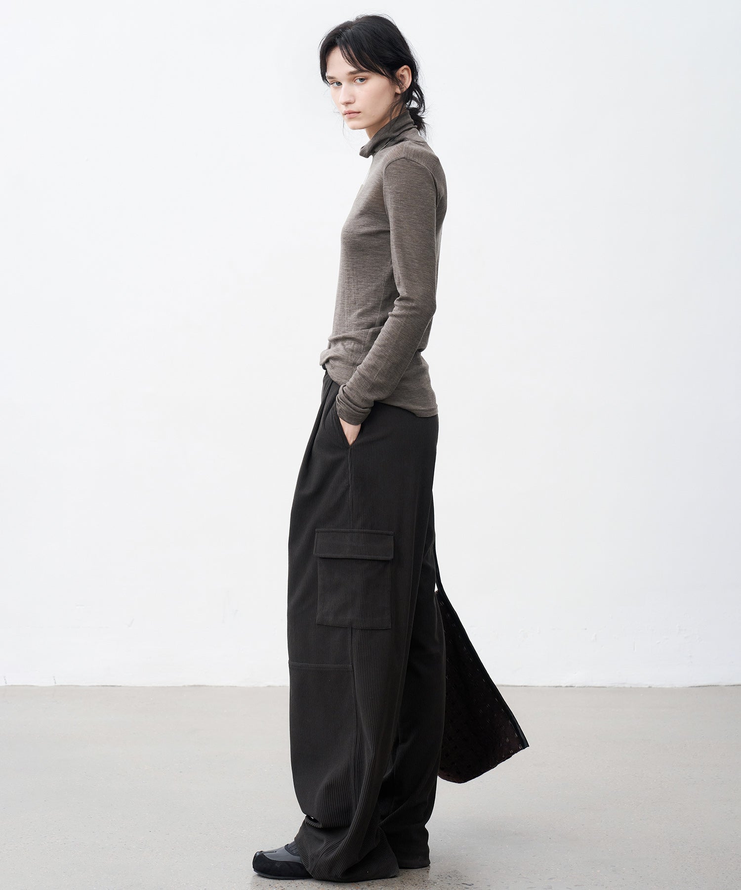 Corduroy Mid-Rise Straight Utility Pants