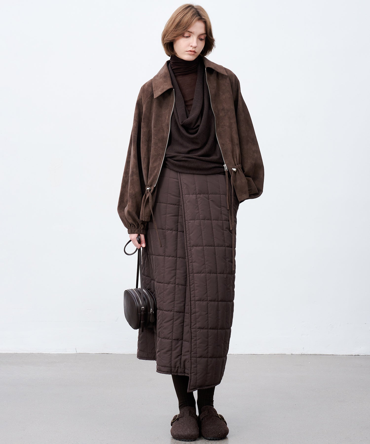 Drawstring-Waist Casual Jacket