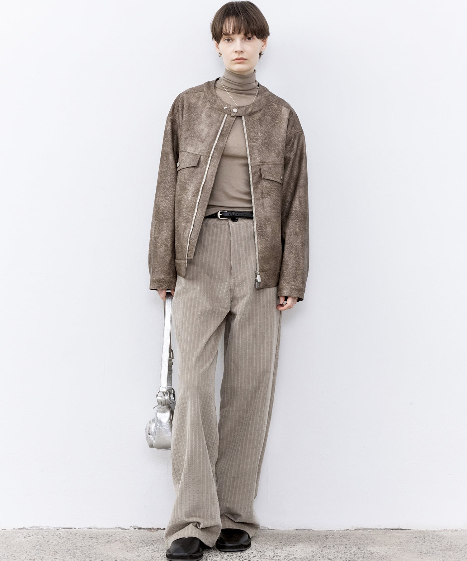 Multi-Stripe Straight Narrow Corduroy Pants