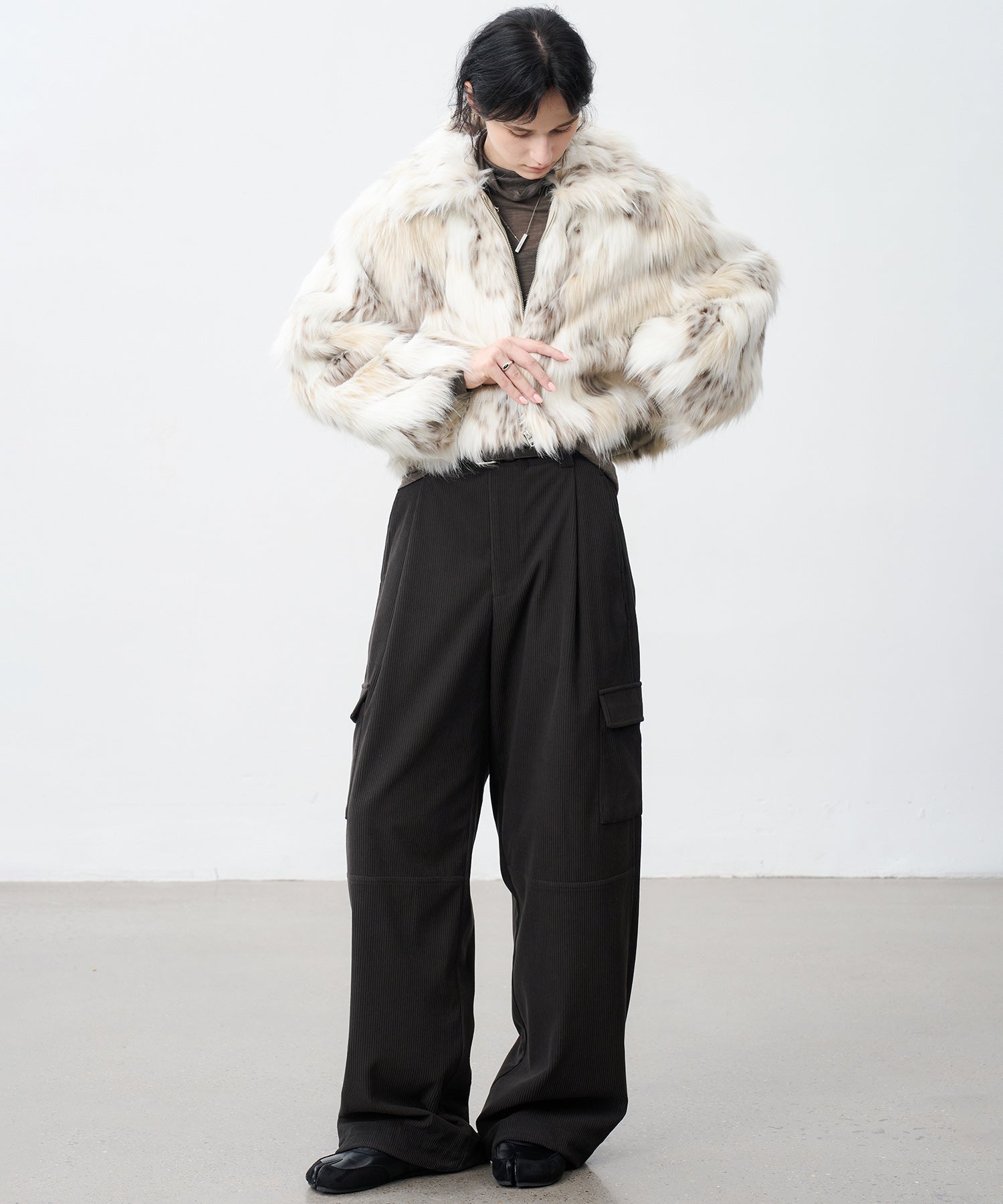 Corduroy Mid-Rise Straight Utility Pants