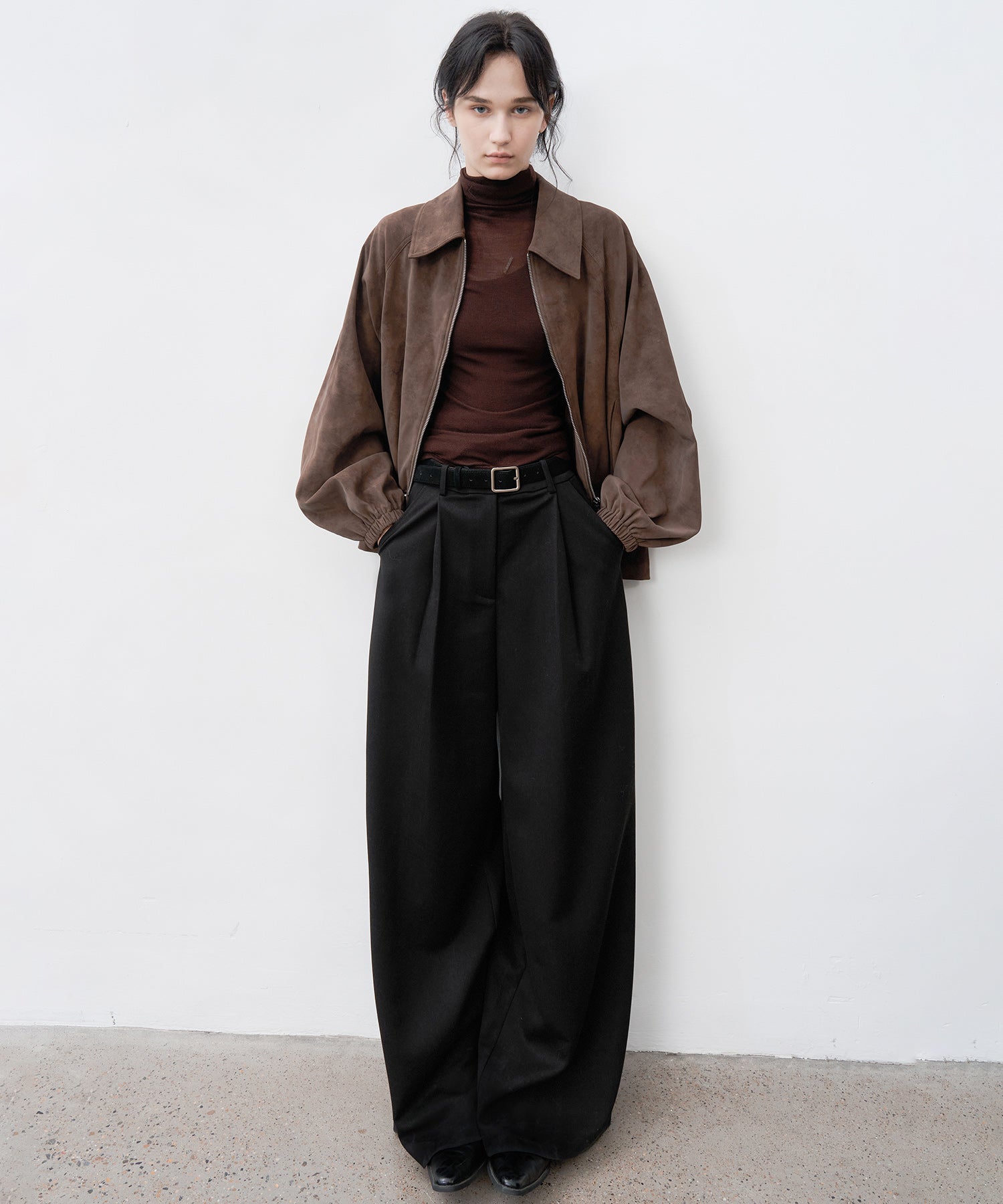 Straight Wide-Leg Trousers