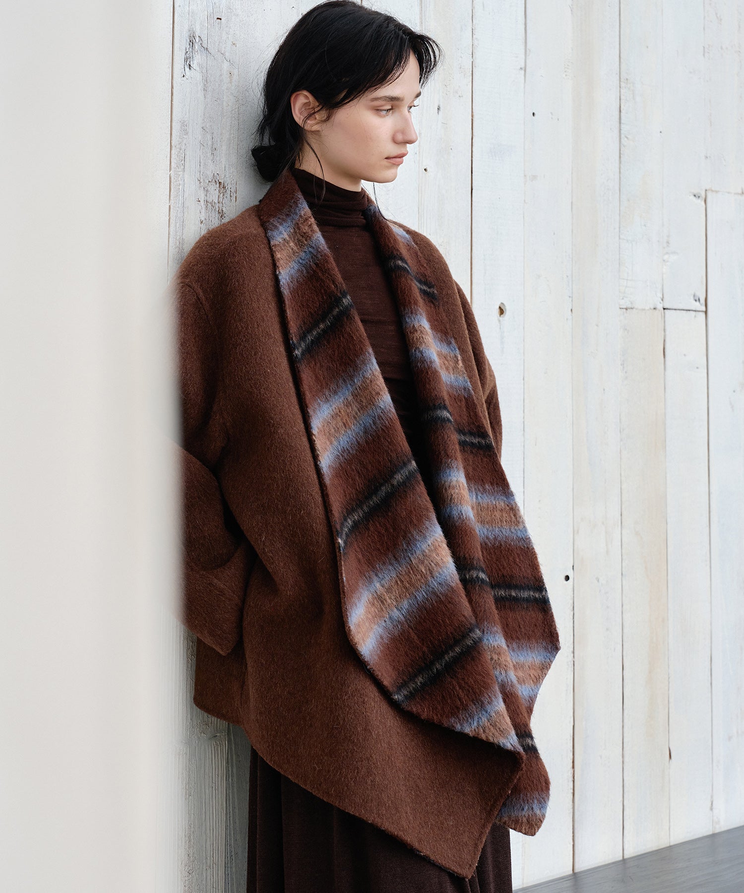 Belted Double-Face Wool Coat