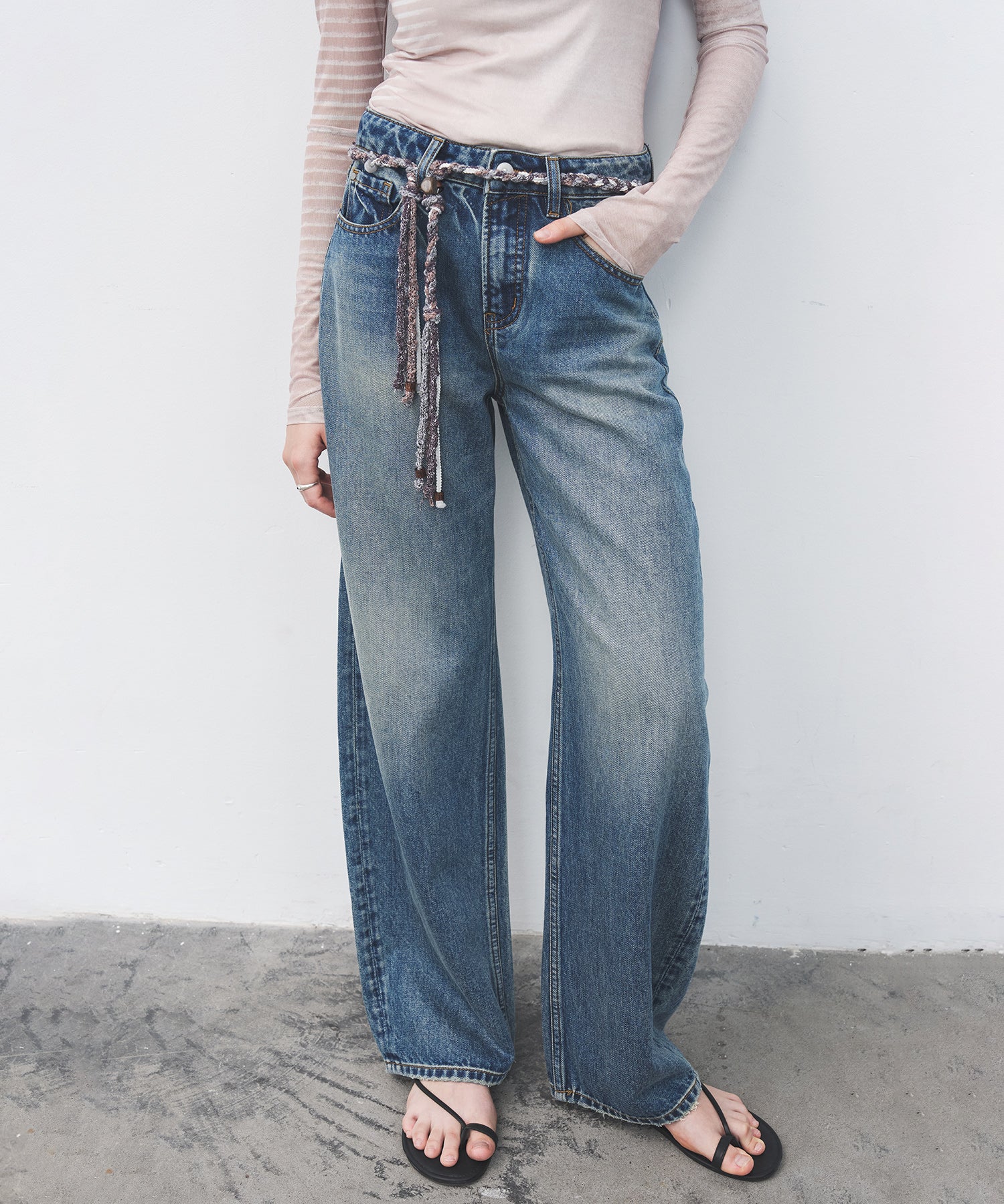 Boho Beaded Braided Waist Belt