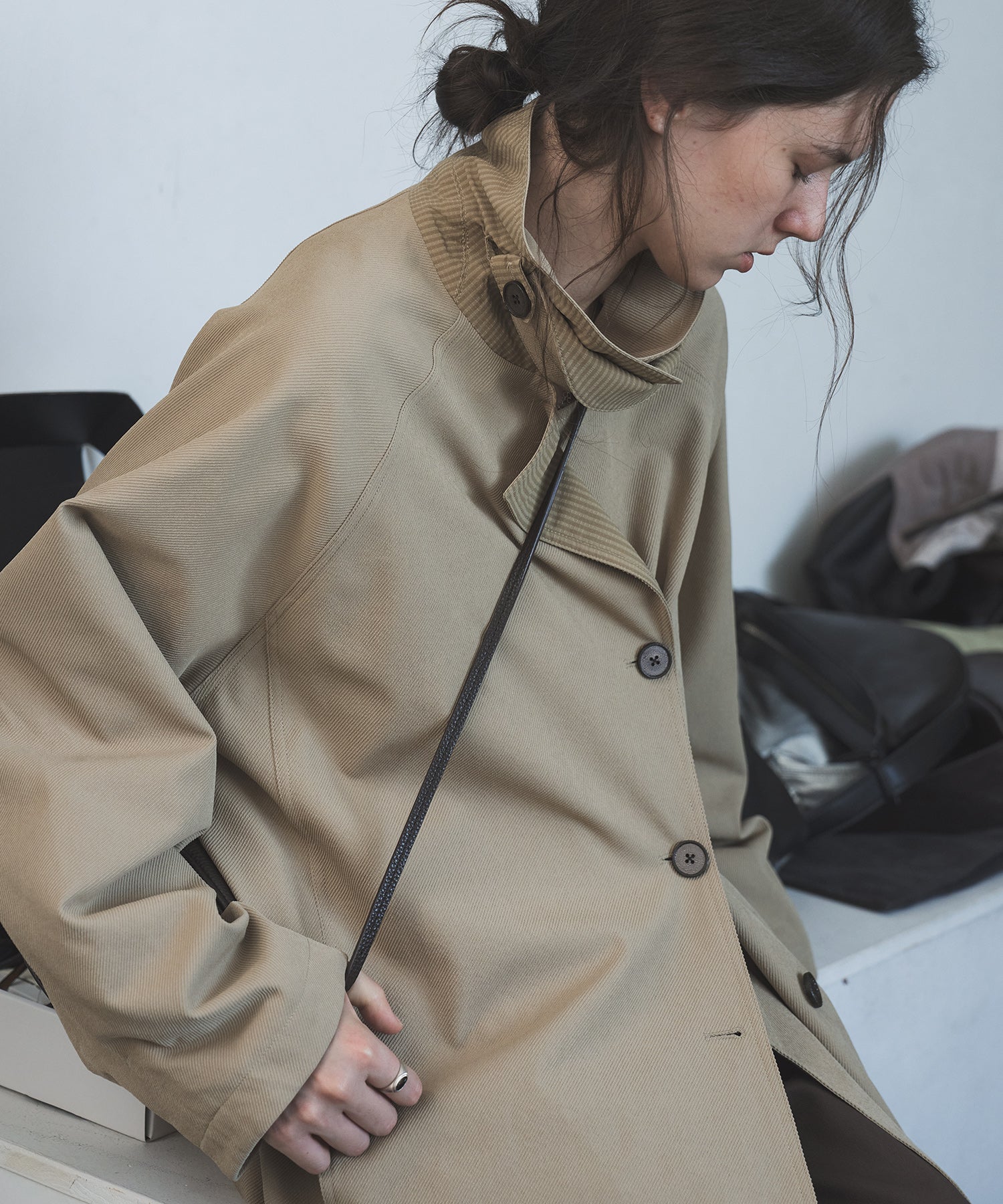 Structured Raglan Trench Coat – Oversized Fit