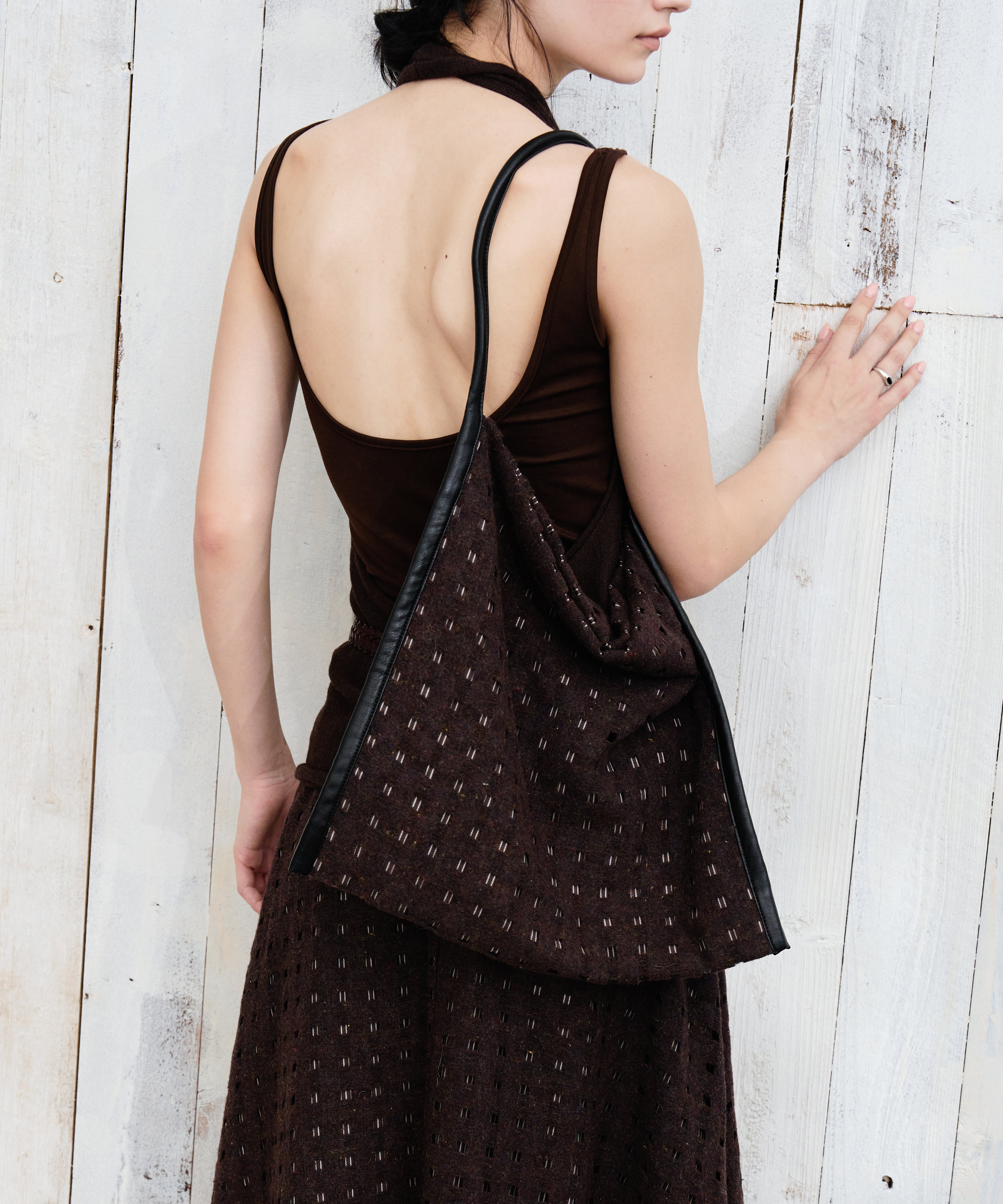 Cut-Out Layered Tote Bag
