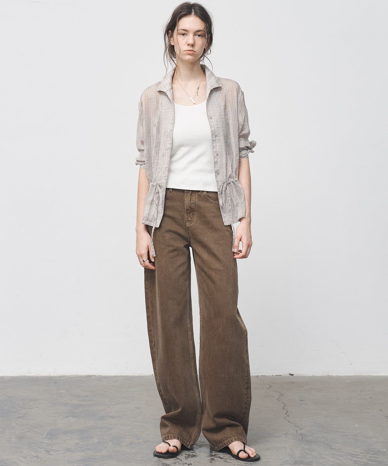 Mid-Rise Straight Wide-Leg Jeans