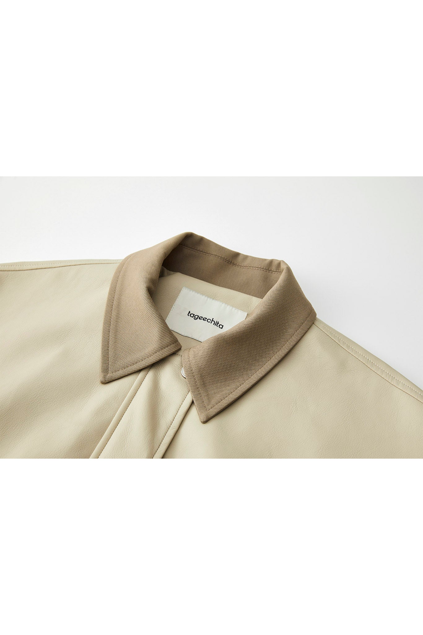 Vegan Leather Balloon Sleeve Blouson