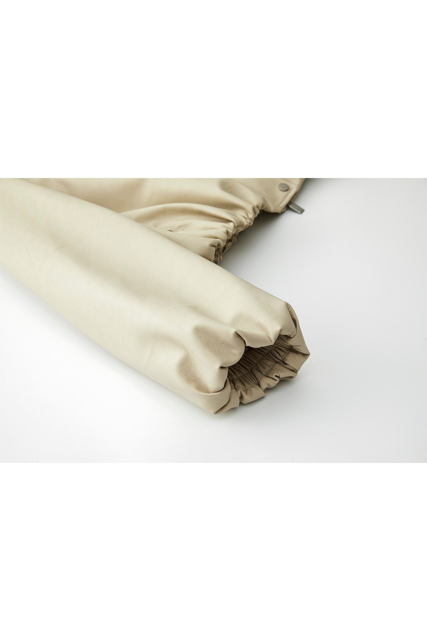 Vegan Leather Balloon Sleeve Blouson