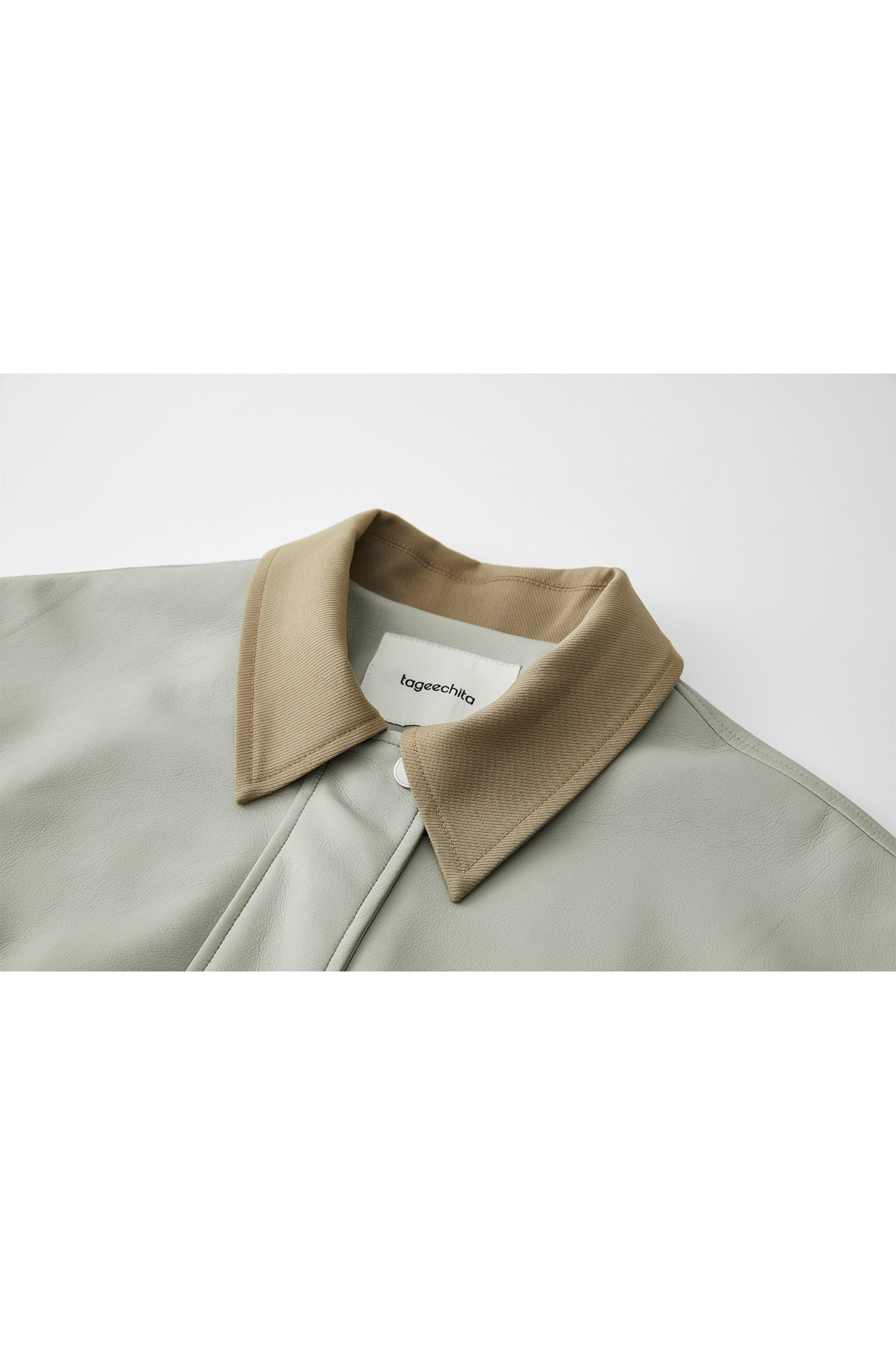 Vegan Leather Balloon Sleeve Blouson