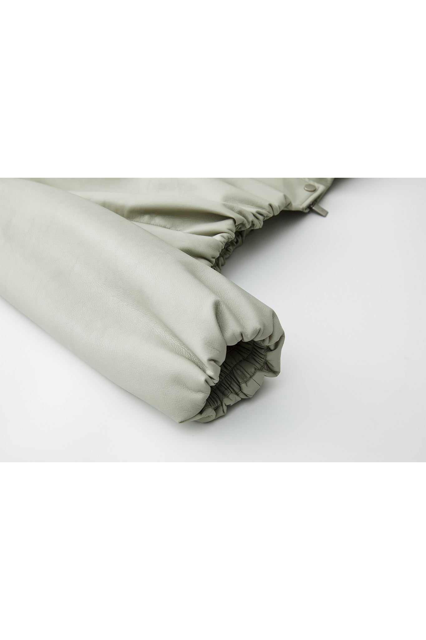 Vegan Leather Balloon Sleeve Blouson