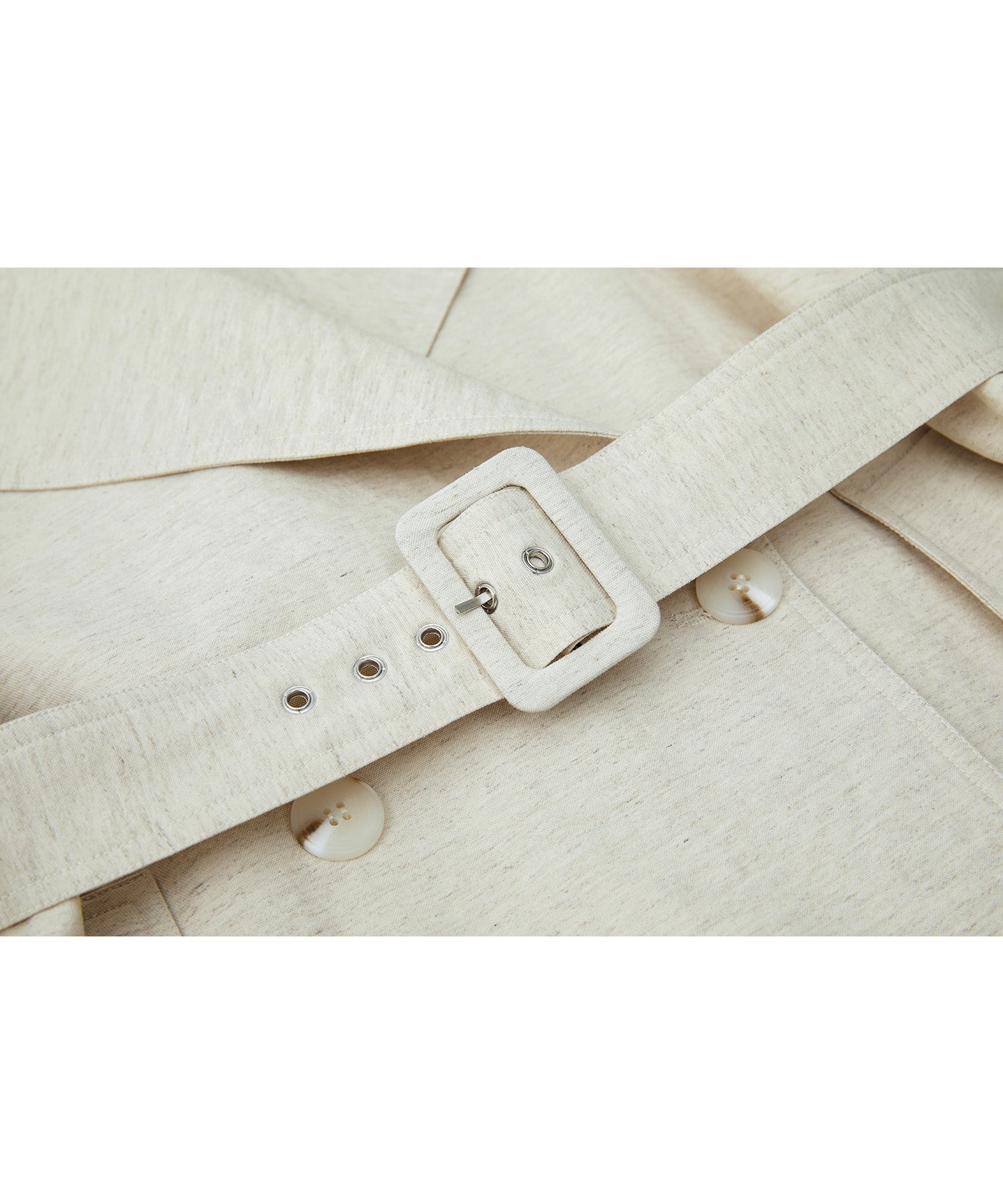 Double-Breasted Epaulette Trench Coat