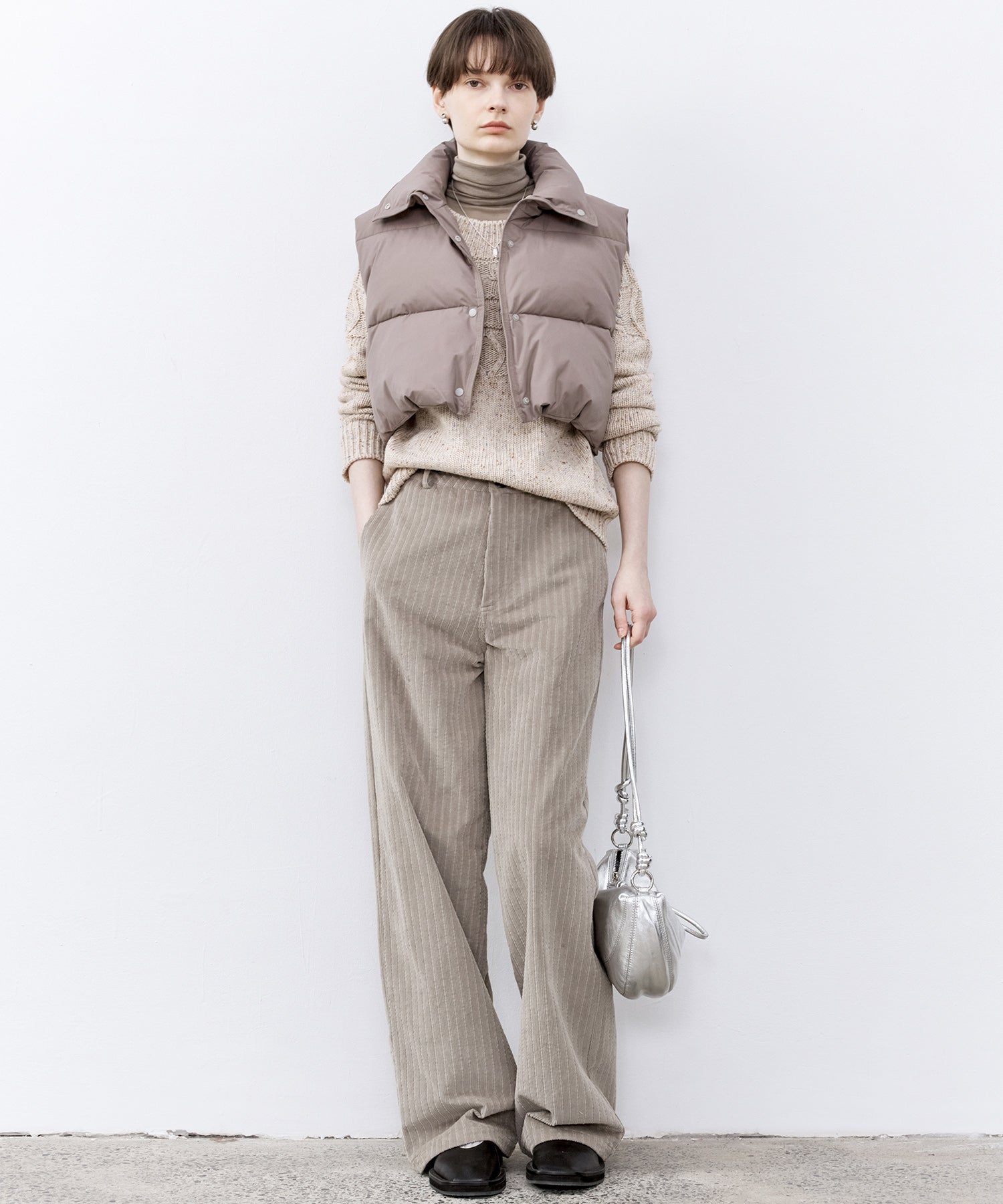 Multi-Stripe Straight Narrow Corduroy Pants